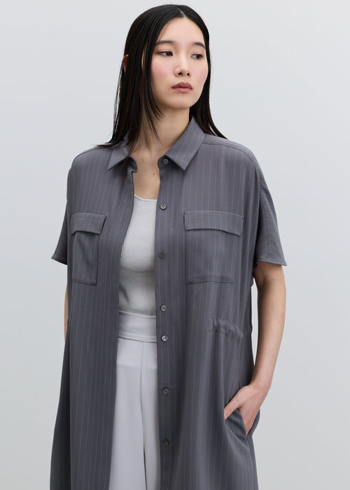 ロングシャツワンピース