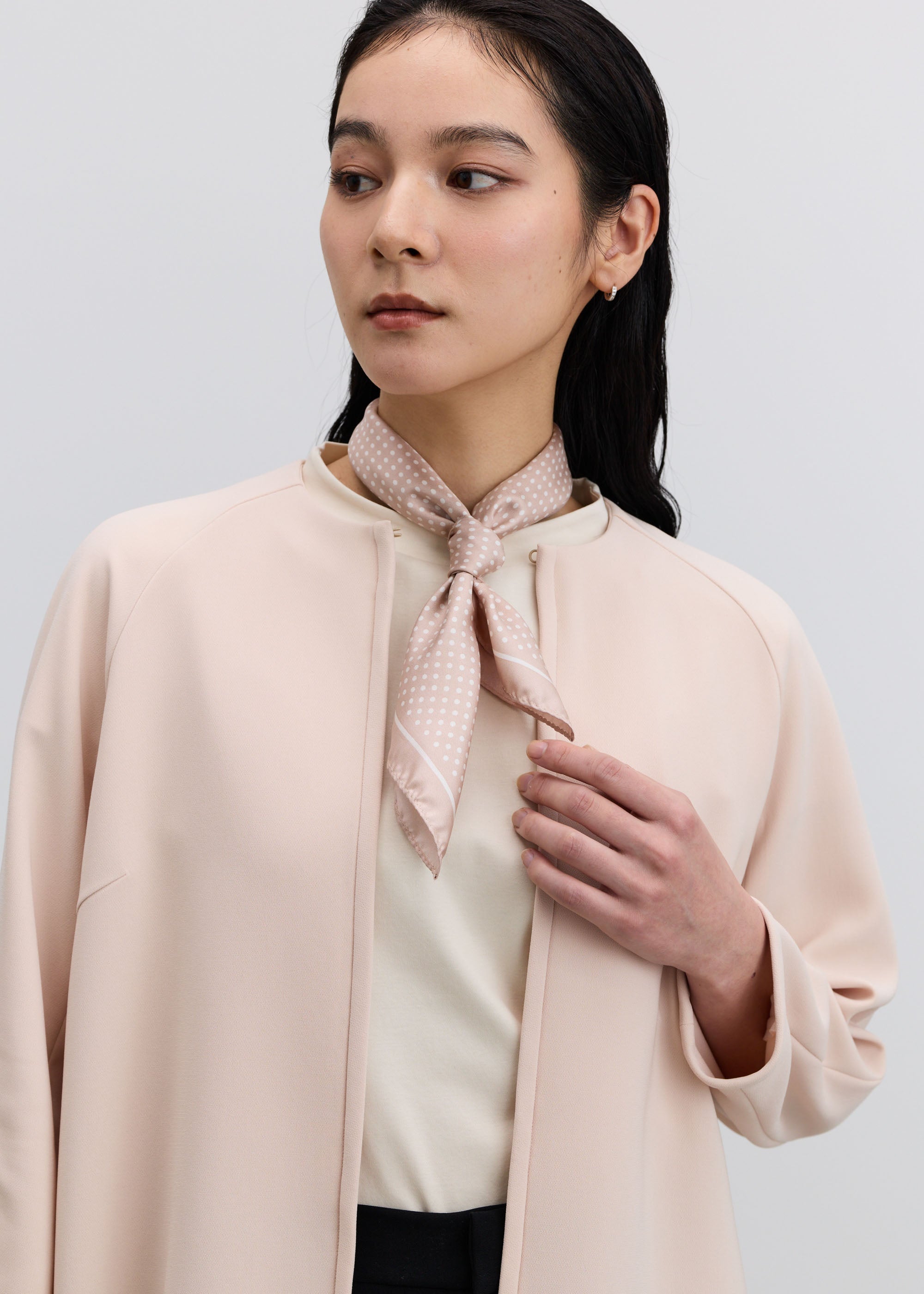 maatee&sons シルク　ドット　スカーフ シルクドットプリントスカーフ- SOÉJU online store｜上質な大人の女性