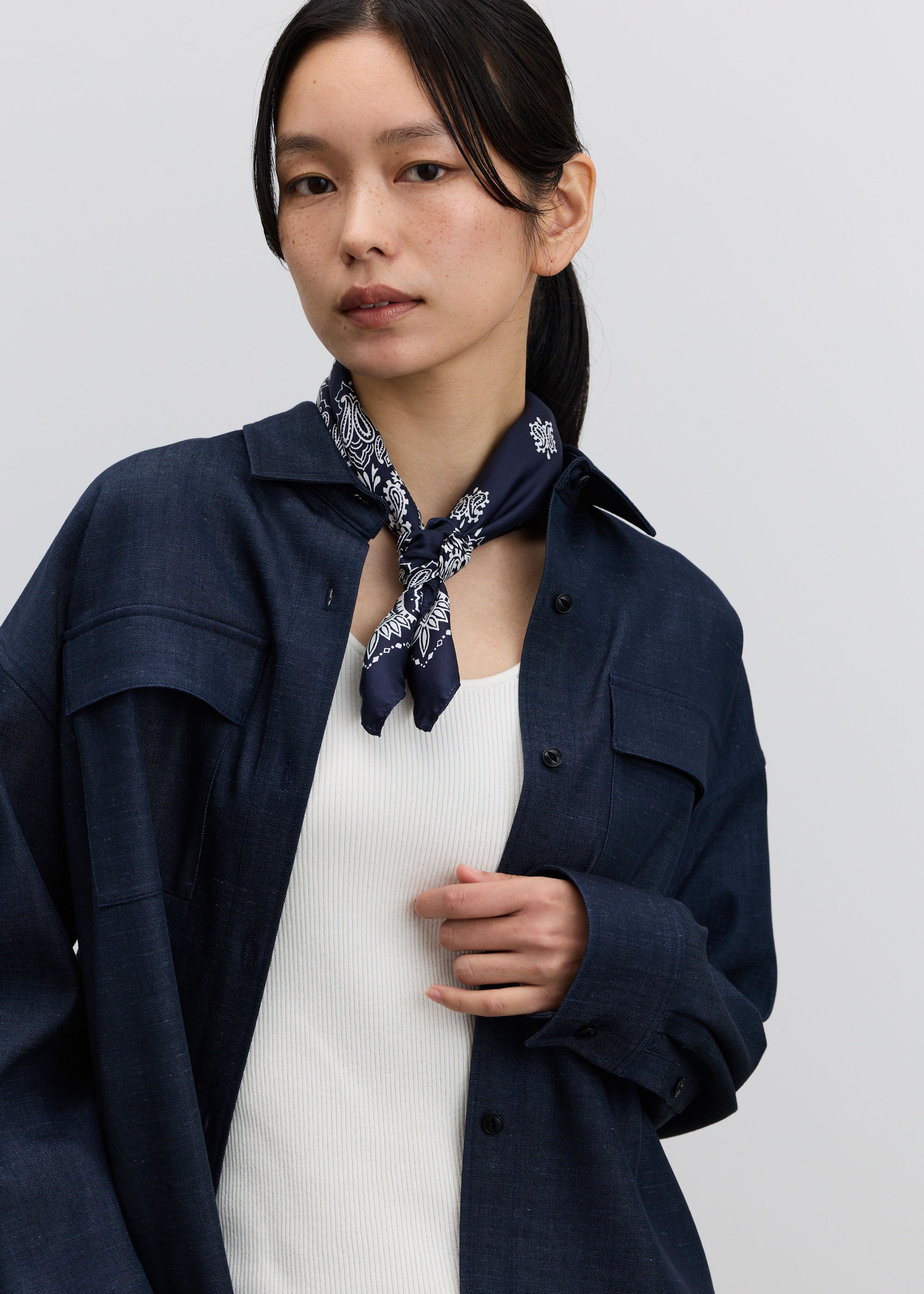 シルクバンダナプリントスカーフ- SOÉJU online store｜上質な大人の