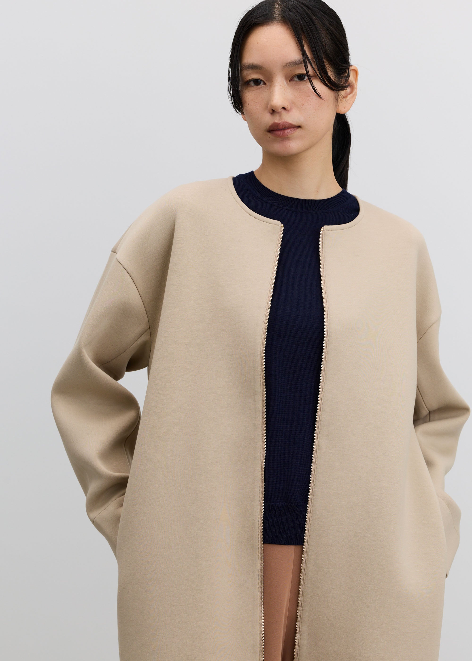 SOÉJU 2WAYコクーンジップワンピース SOEJU ソージュ 2WAY コクーンジップワンピース sizeS/グレー - メルカリ