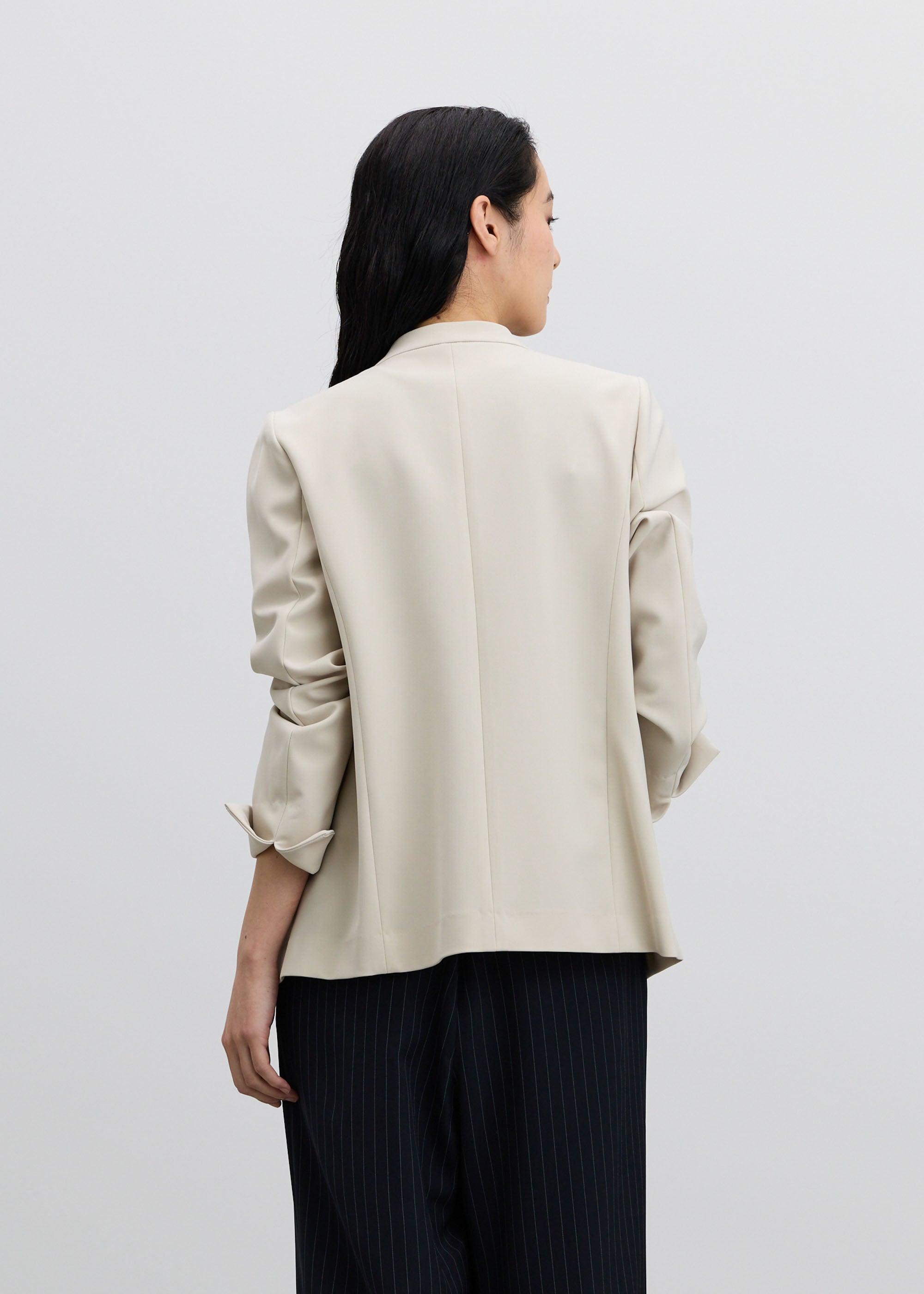 ストレッチファインノーカラージャケット