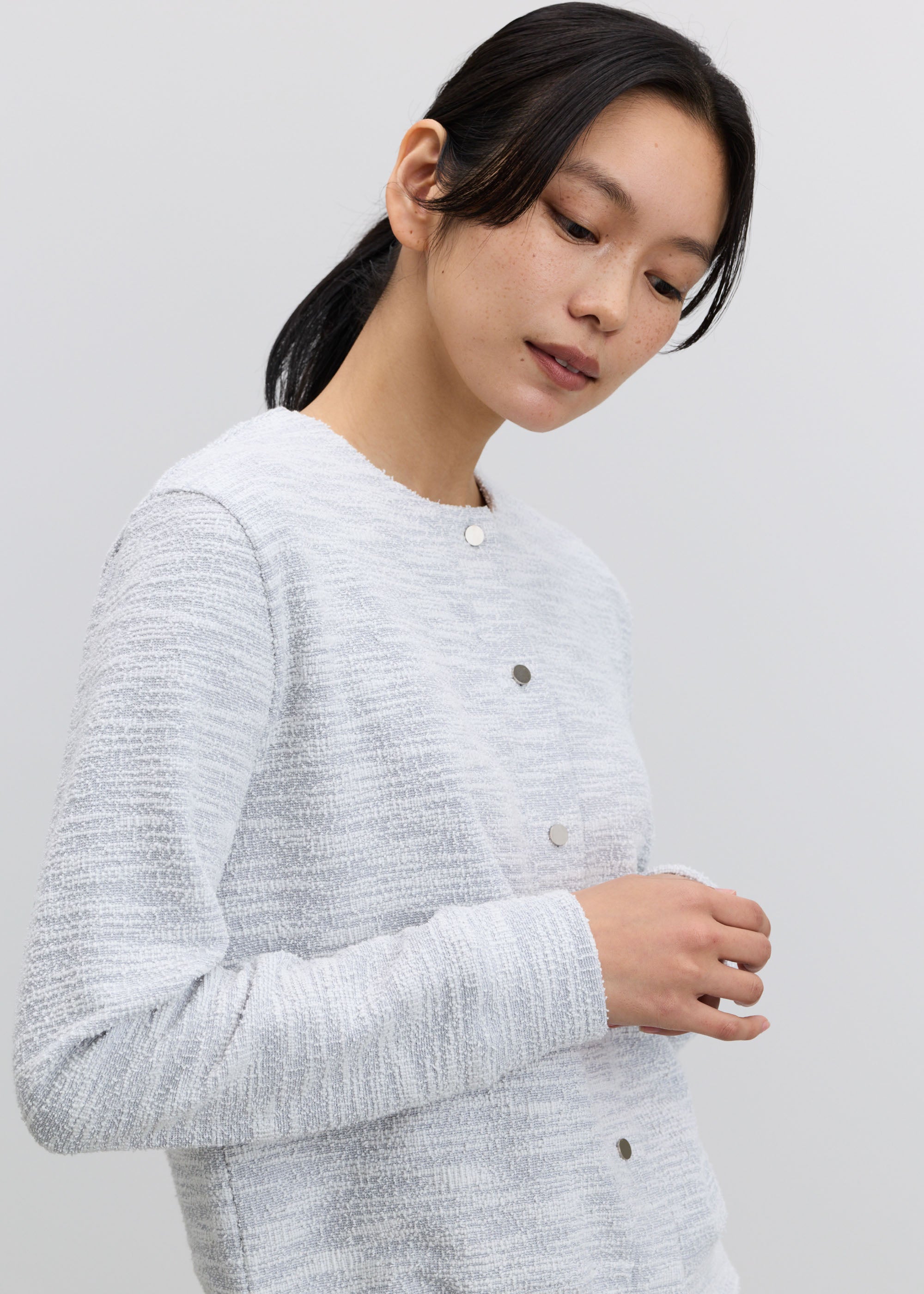 ジャケットライクツィーディーカーディガン - SOÉJU online store