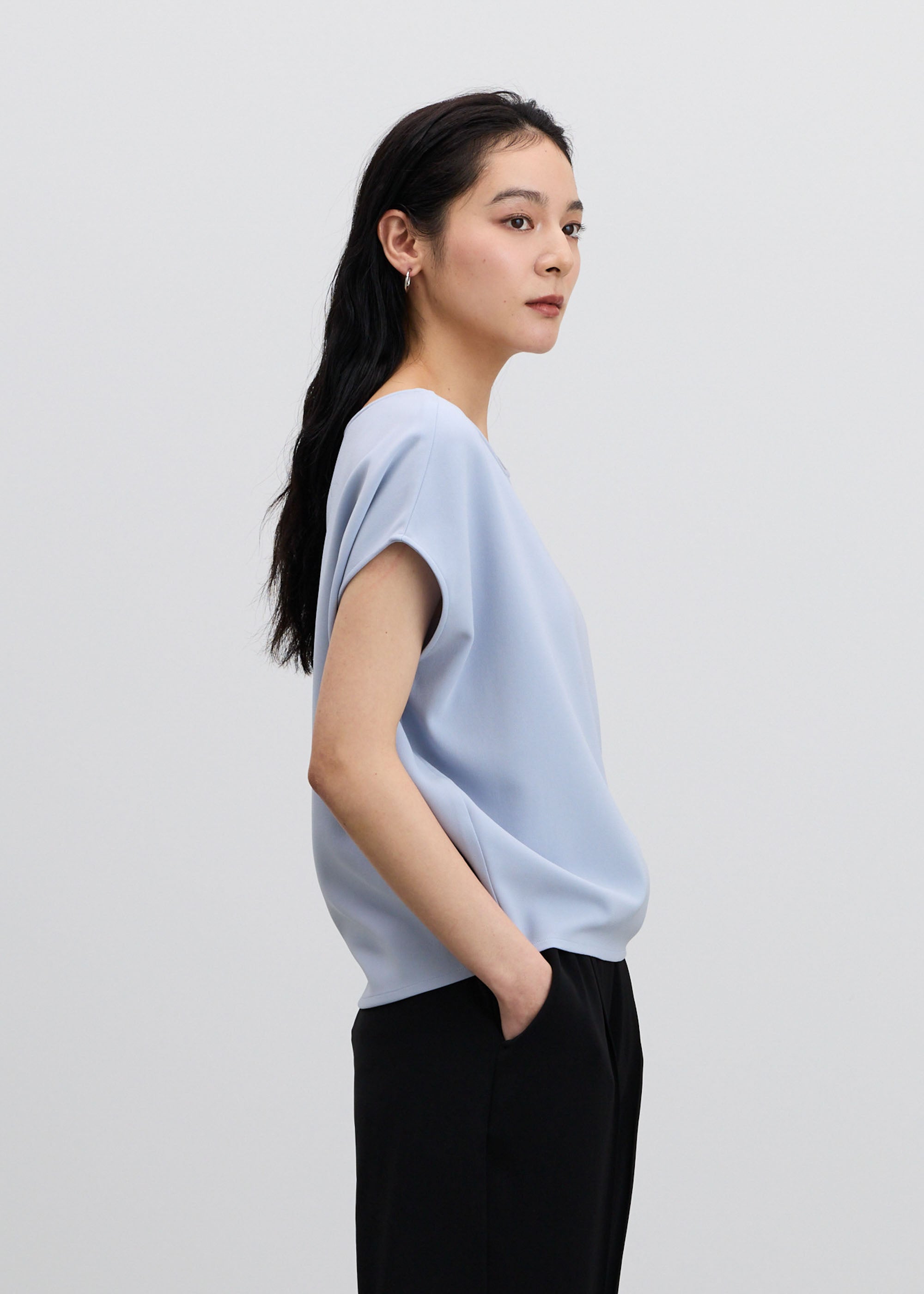 ショートスリーブコクーンブラウス