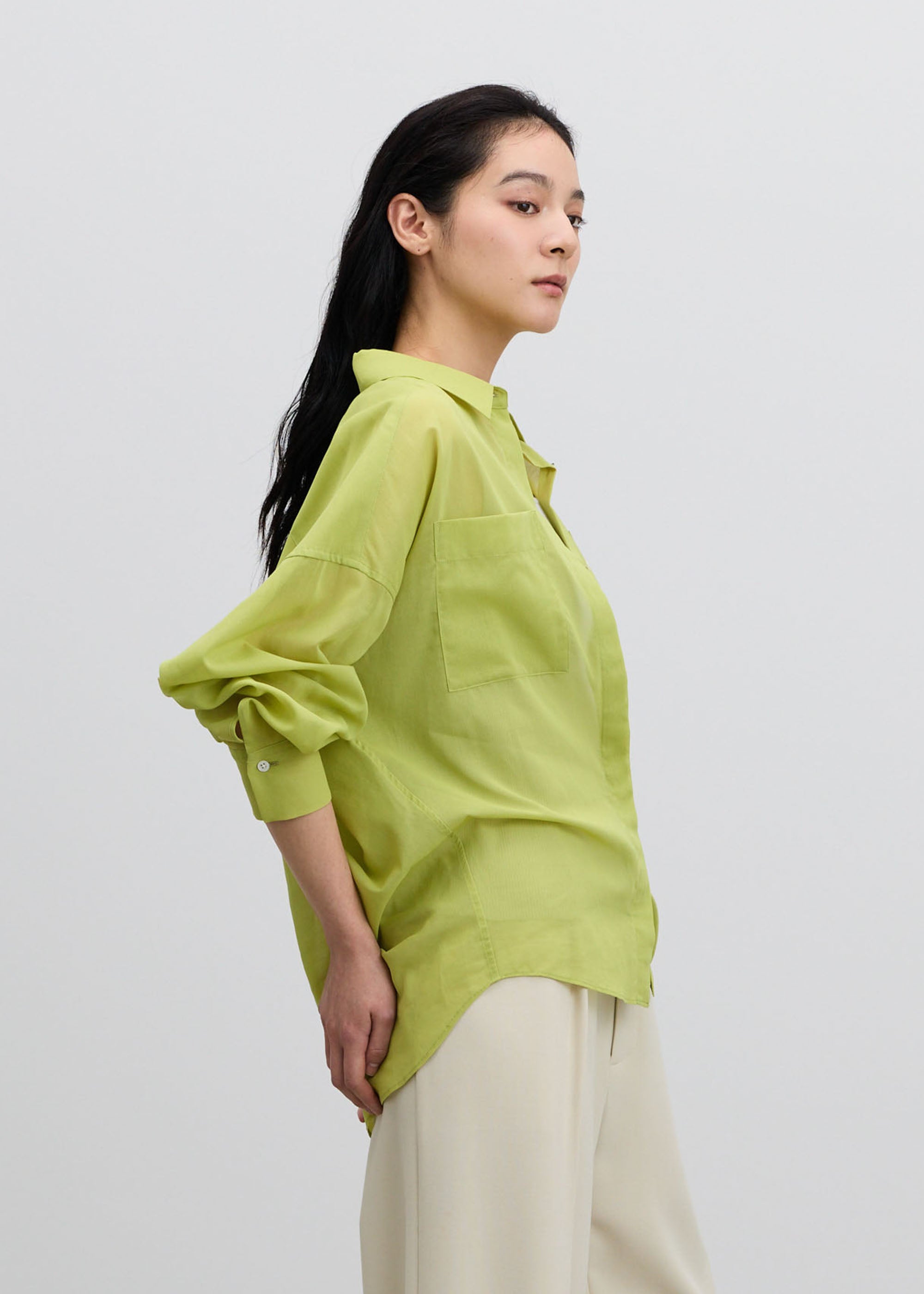 オーガニックコットンシアーシャツ