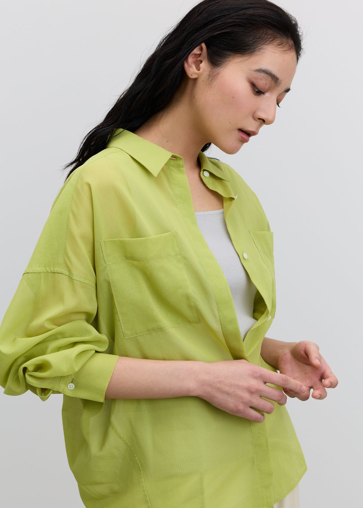 オーガニックコットンシアーシャツ - SOÉJU online store｜上質な大人 