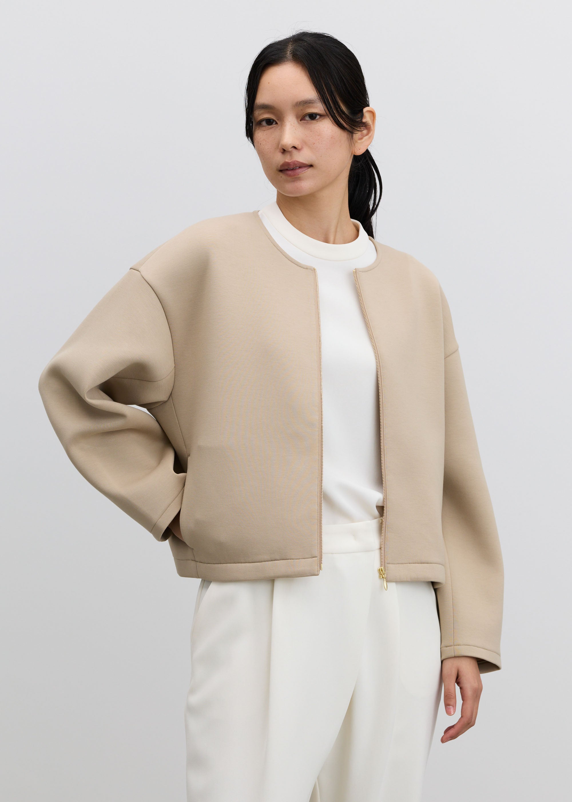 ソフトダブルフェイスショートブルゾン - SOÉJU online store｜上質な