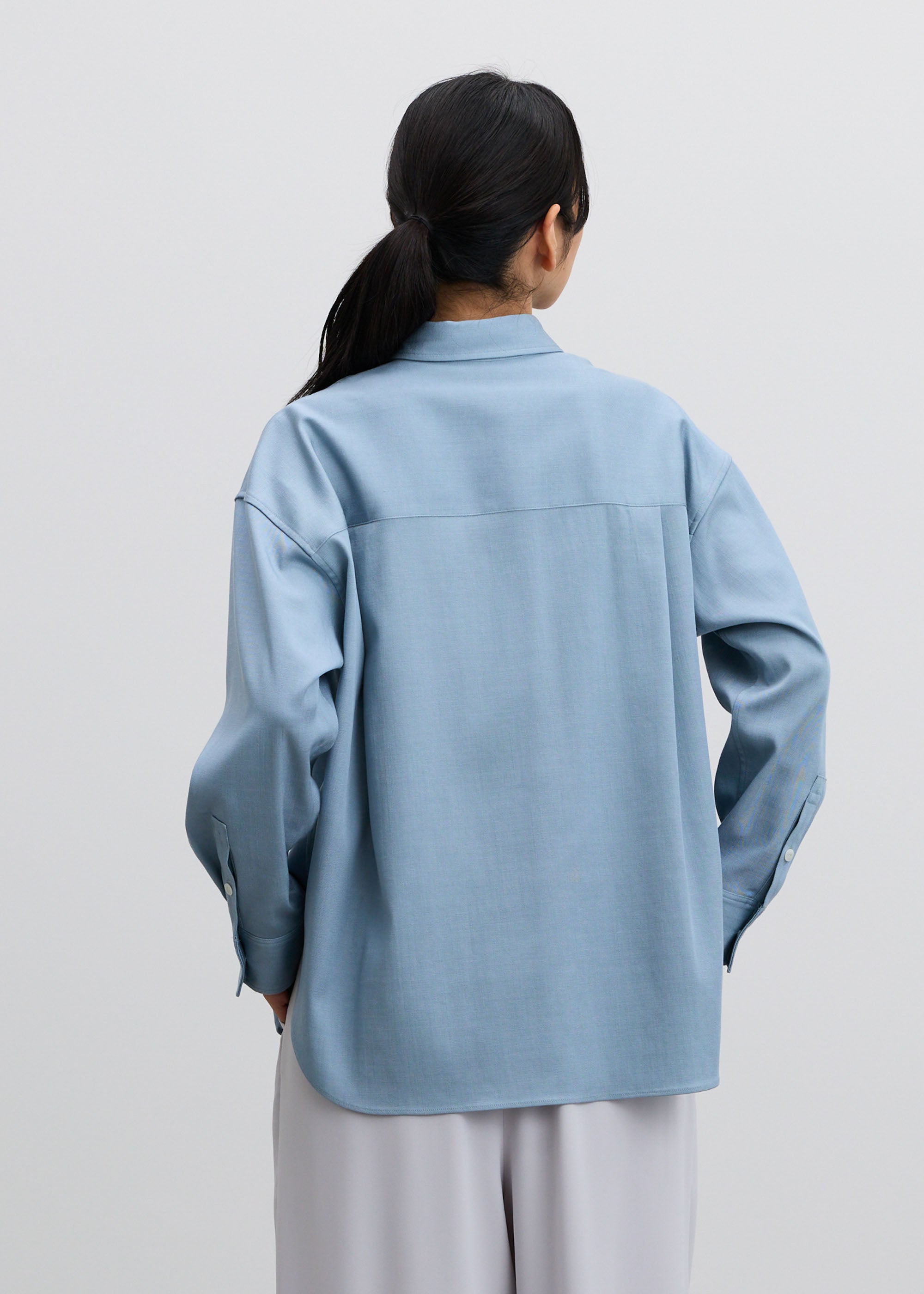 デニムライクシャツ