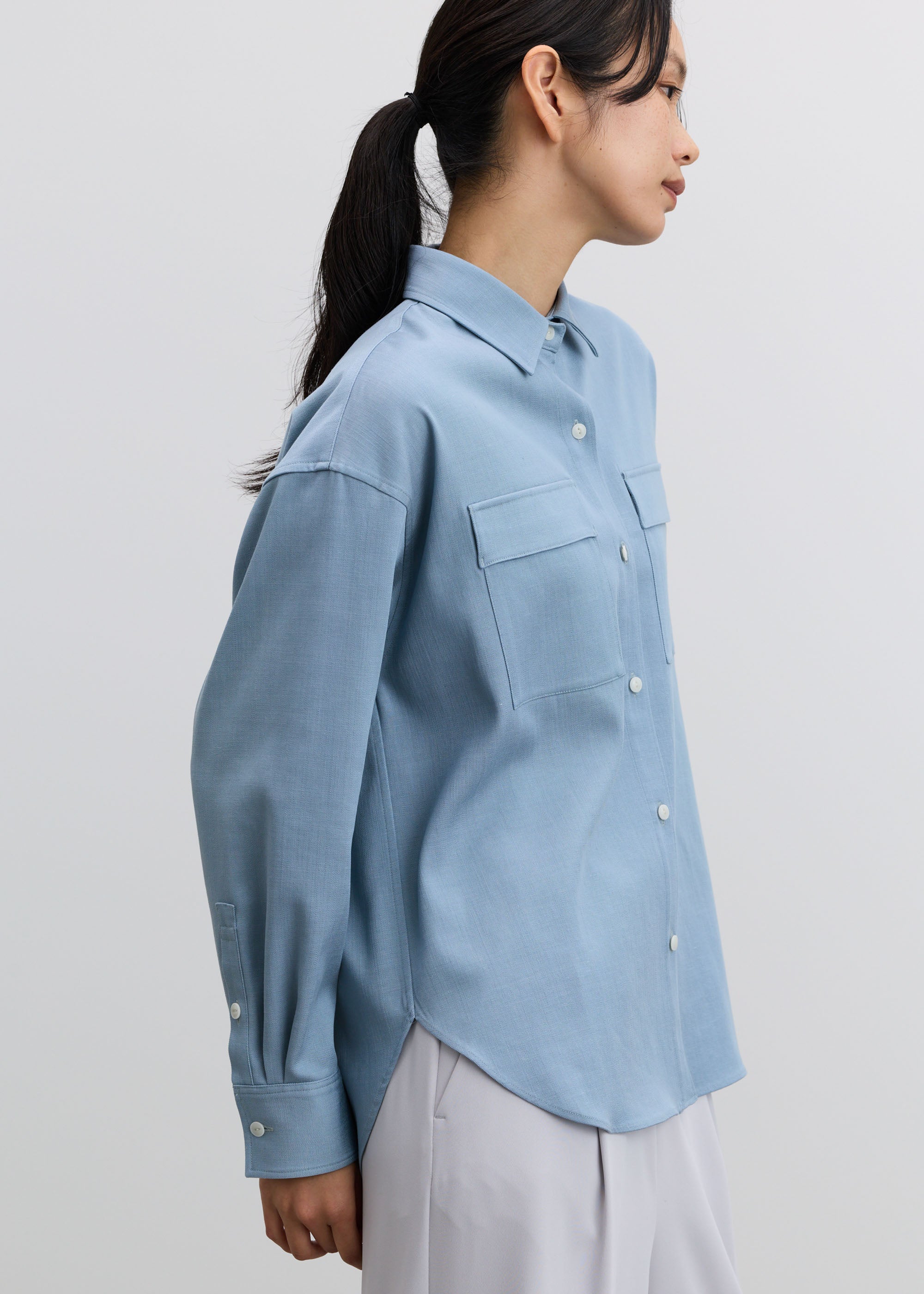 デニムライクシャツ - SOÉJU online store｜上質な大人の女性のための