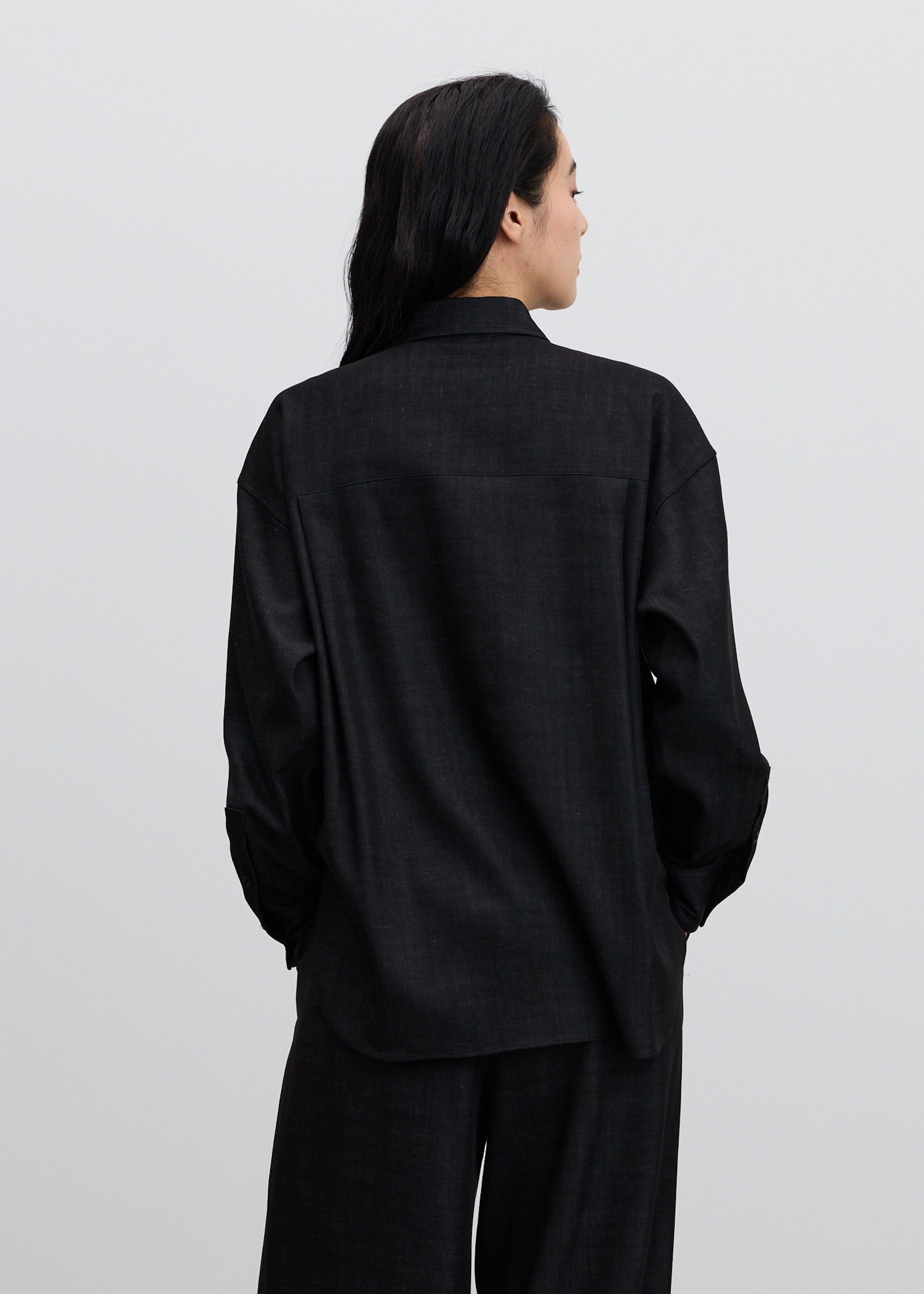 デニムライクシャツ