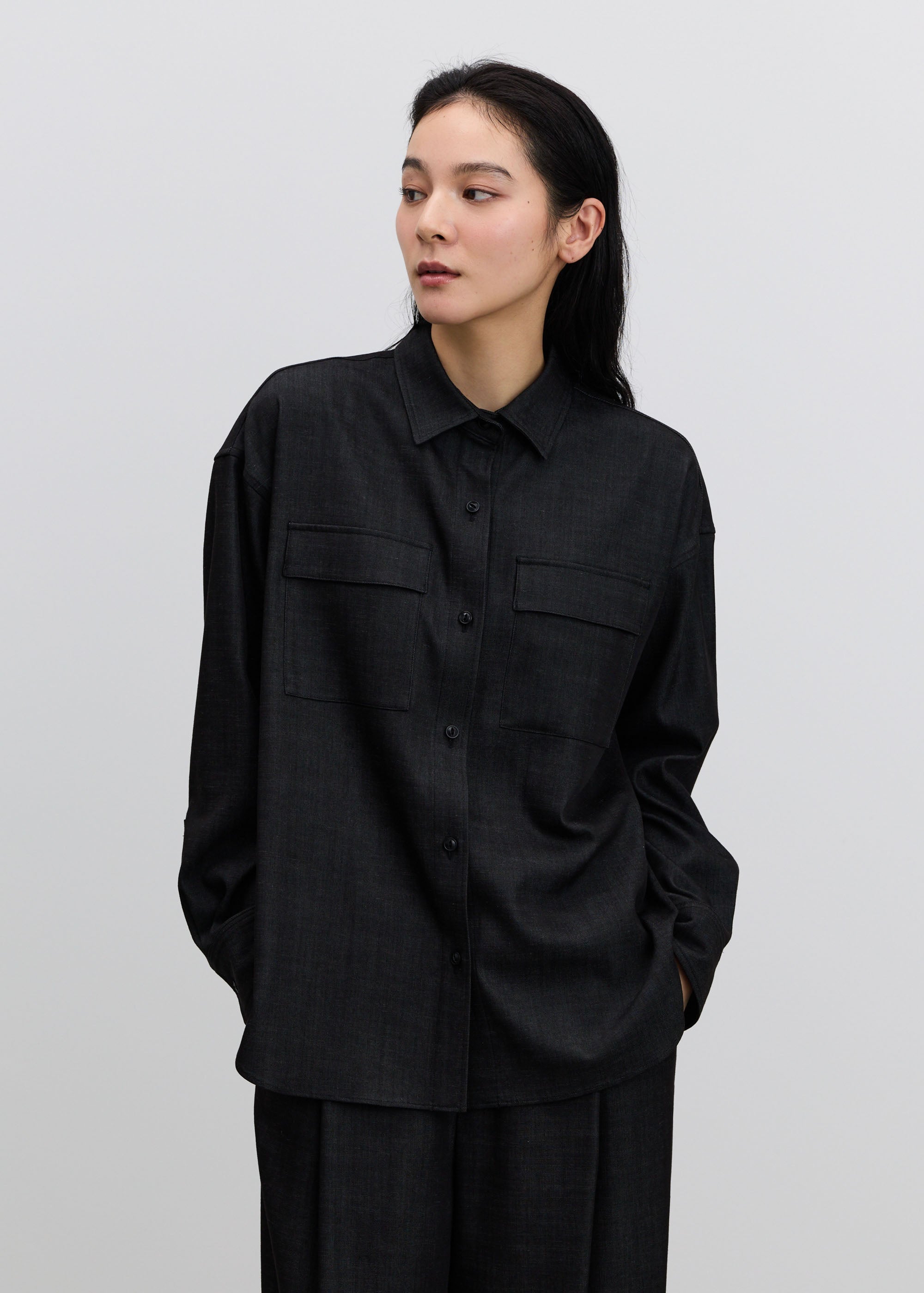 デニムライクシャツ - SOÉJU online store｜上質な大人の女性のための
