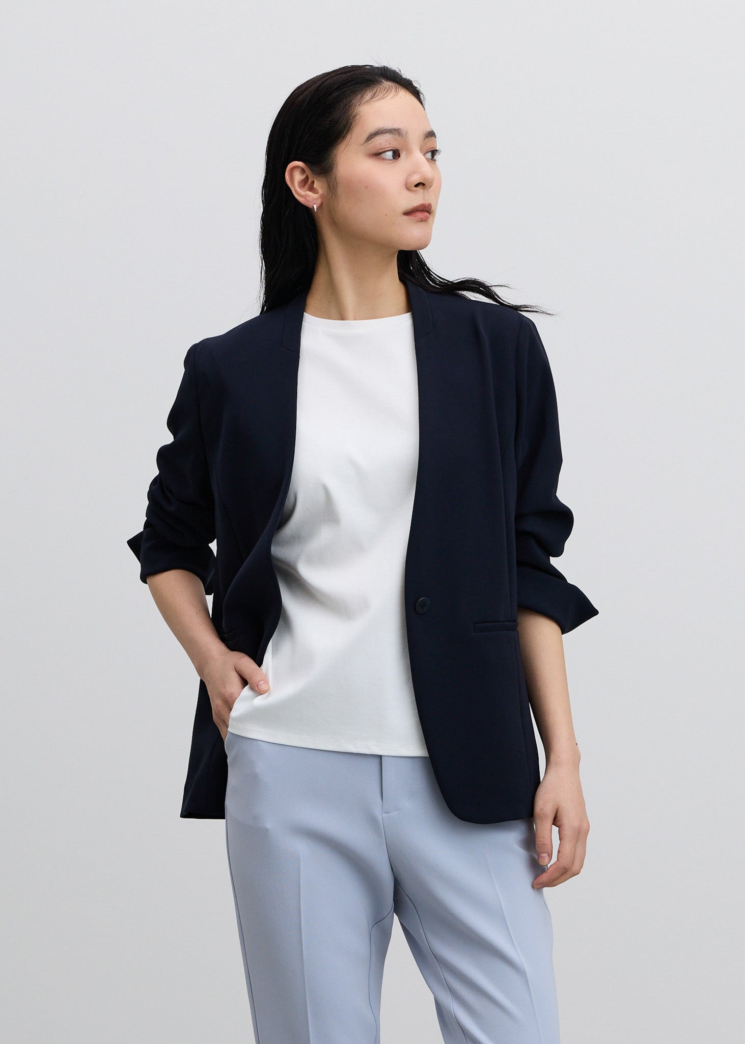 ノーカラージャケット - SOÉJU online store｜上質な大人の女性のため