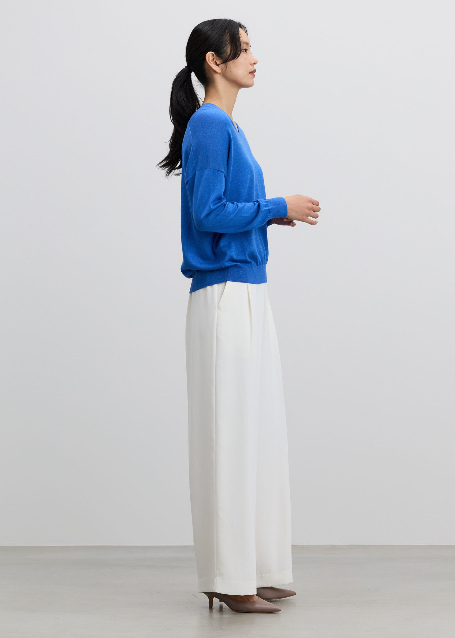 サイドタックワイドパンツ - SOÉJU online store｜上質な大人の女性の