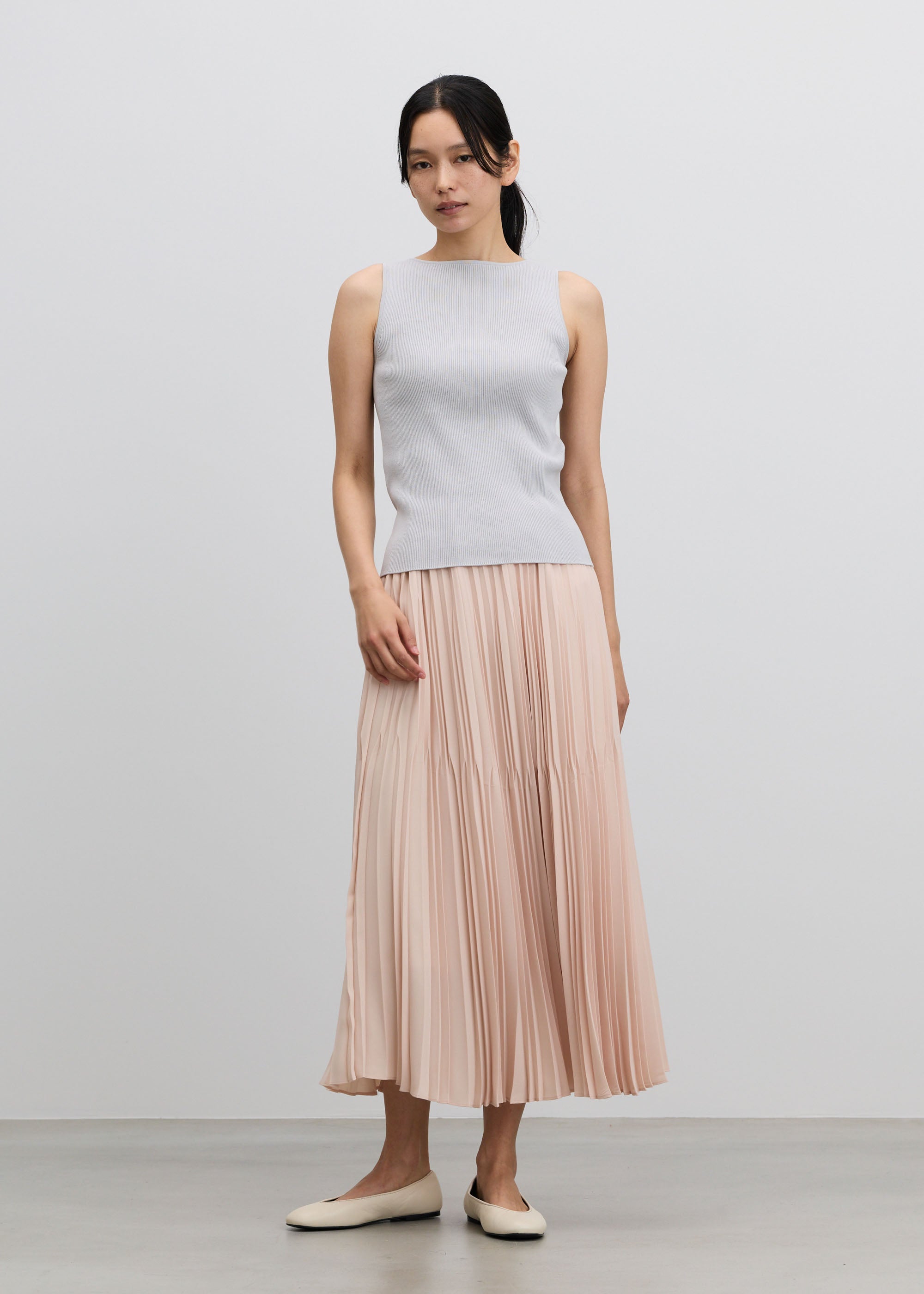 美Neck ノースリーブニット（ボートネック）