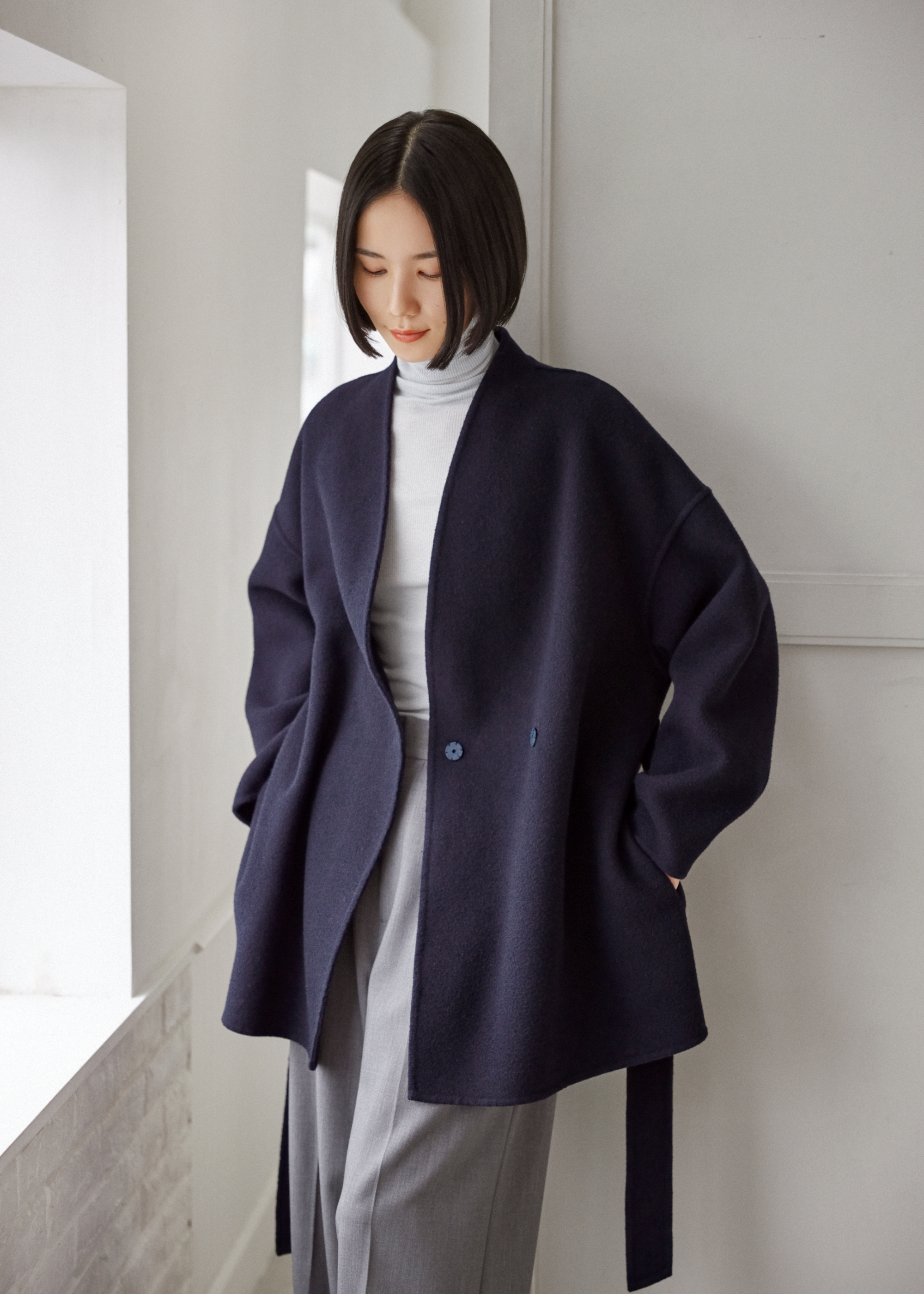 カシミヤ混タートルネックカットソー - SOÉJU online store|上質な カシミヤ混タートルネックカットソー - SOÉJU online store|上質な