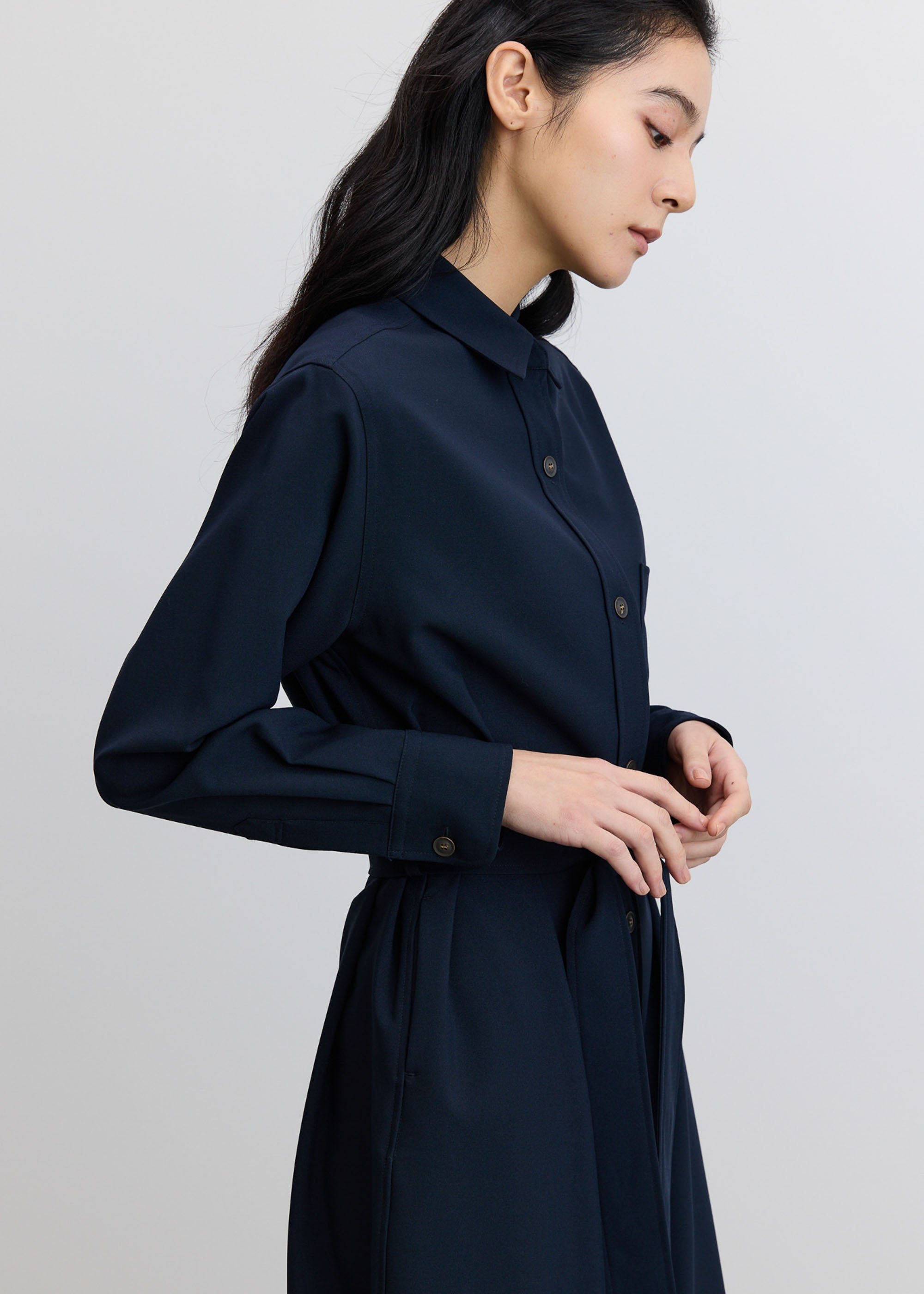 ソフトオックスシャツワンピース