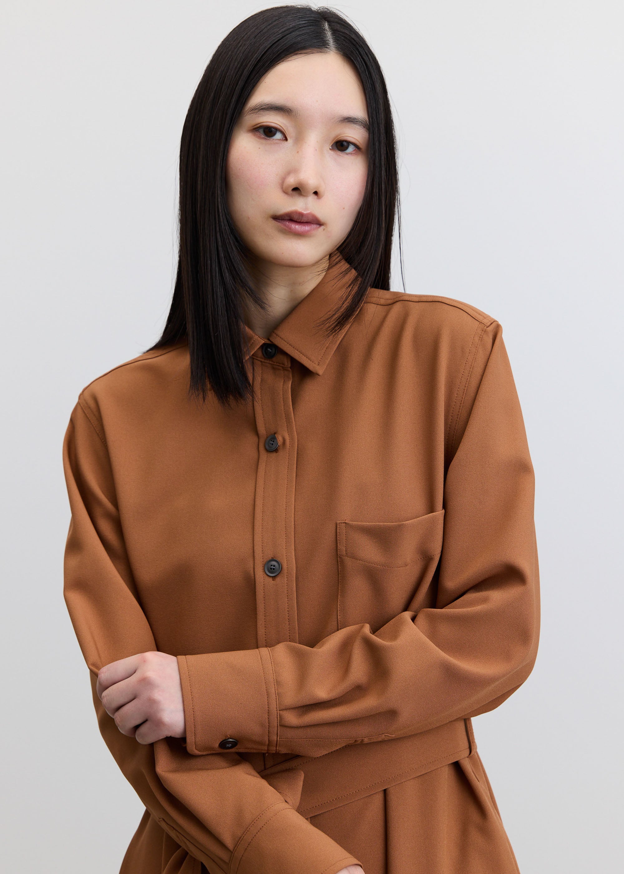 ソフトオックスシャツワンピース