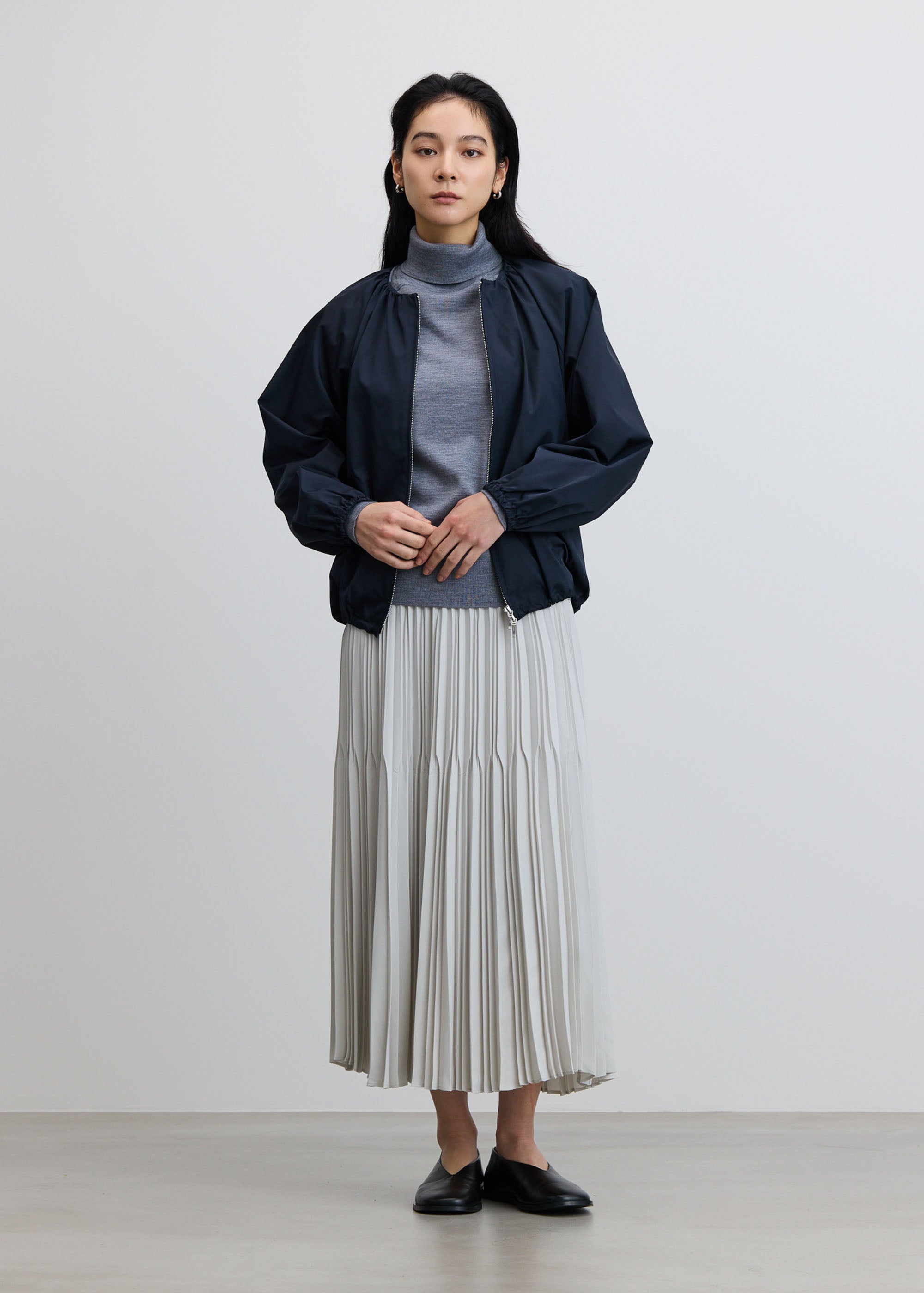 【美品/完売品】ソージュ soeju リモンタブルゾン ノーカラー ブラック M 新品】SOÉJU リモンタブルゾン ブラック M ノーカラー リモンタ