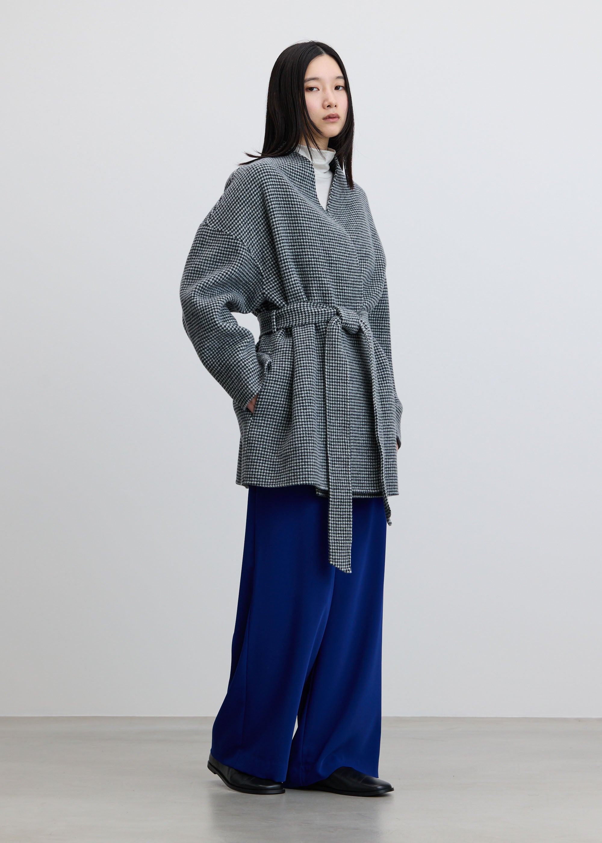 ウールリバーミディコート