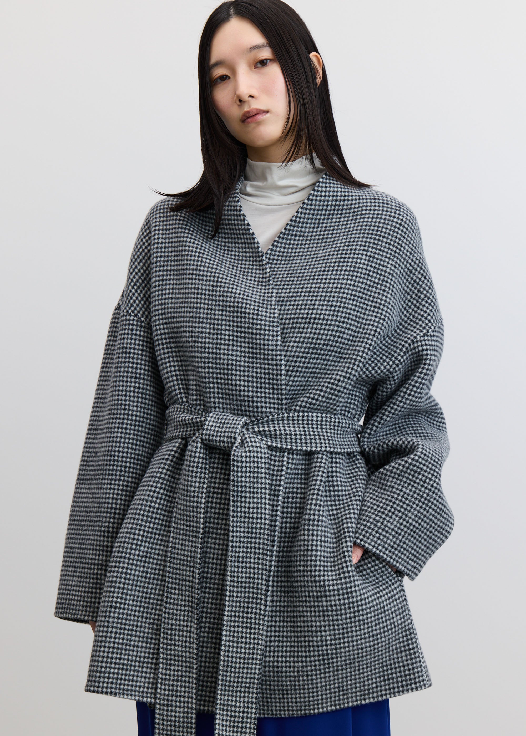 ウールリバーミディコート