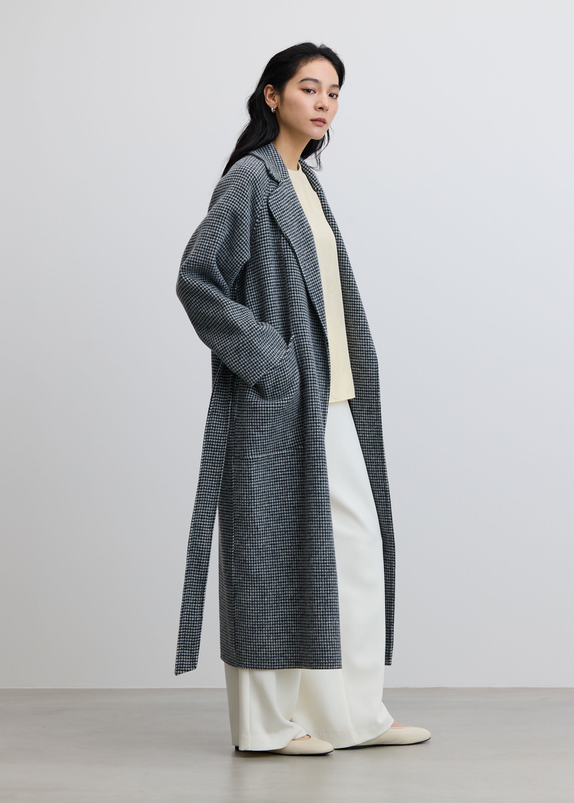 ウールリバーローブコート