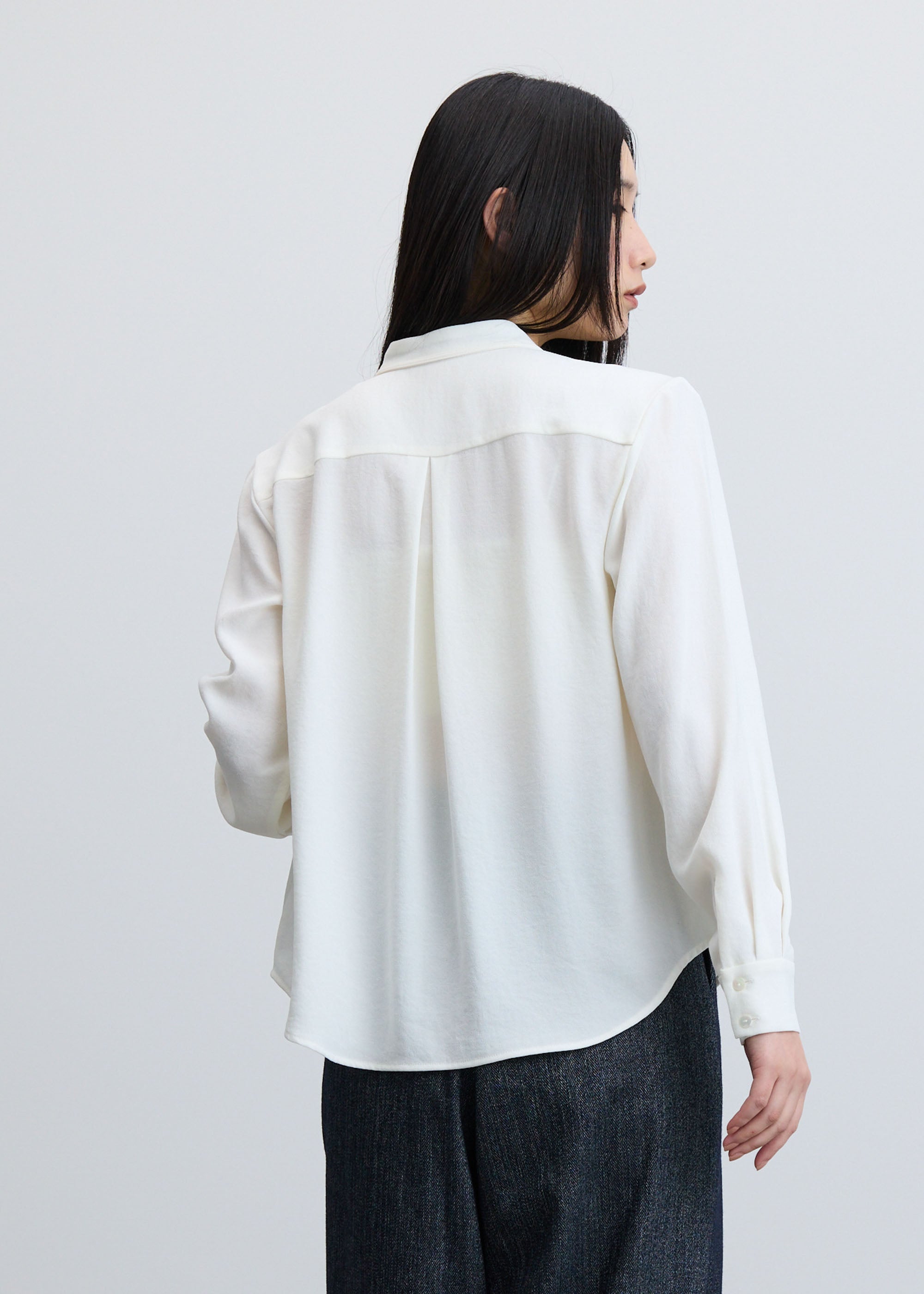 ジョーゼットリボンブラウス