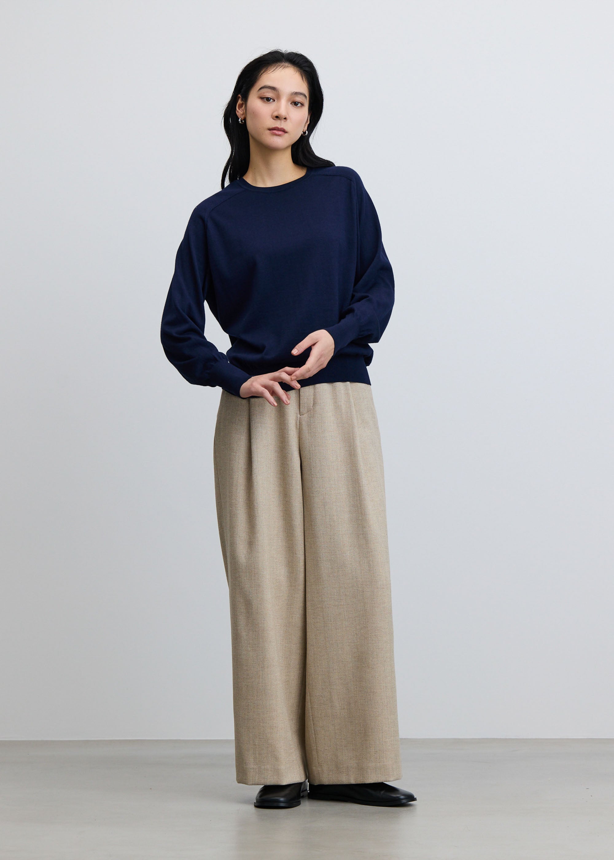 ウールハイゲージドルマンスリーブプルオーバー