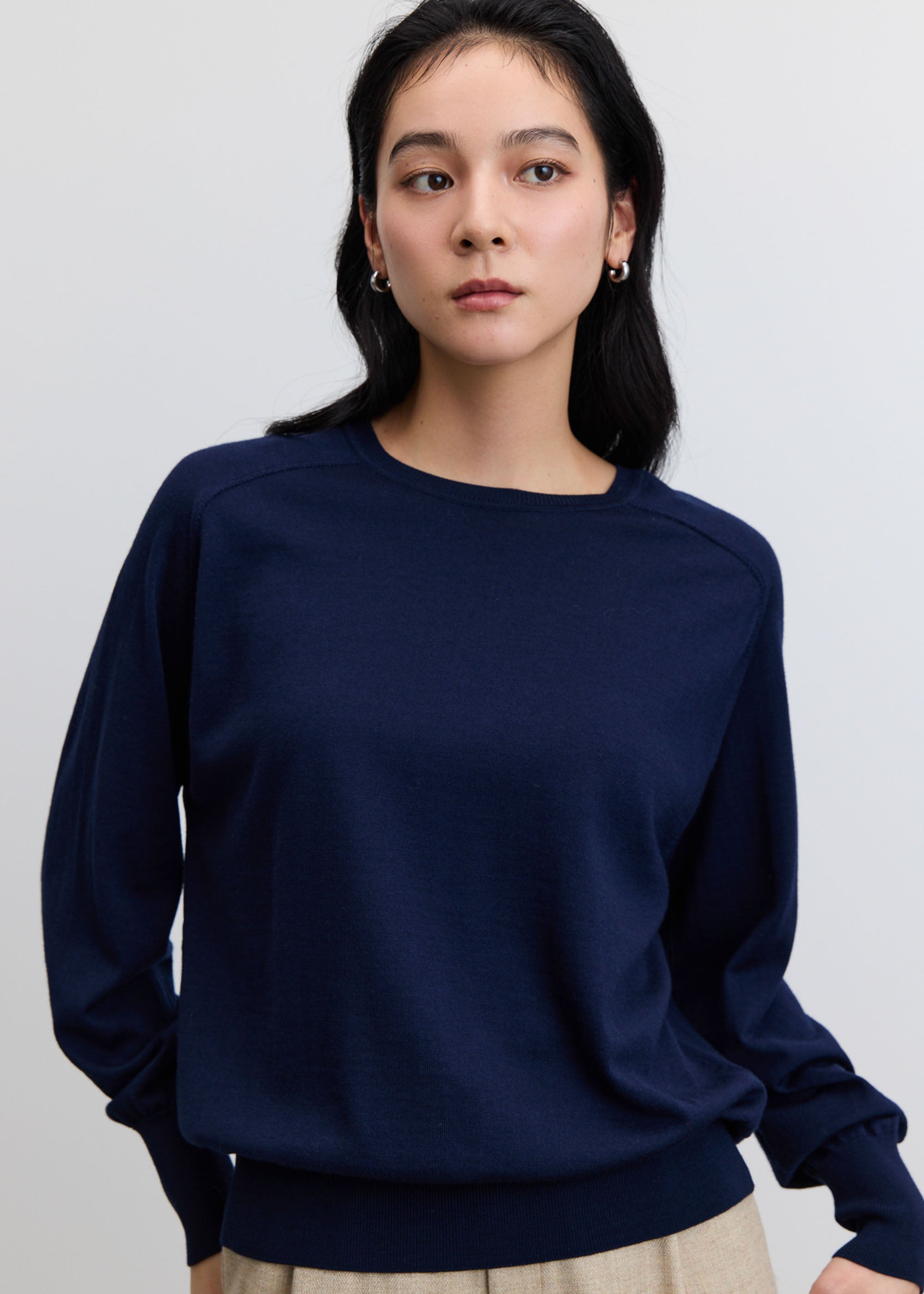 ウールハイゲージドルマンスリーブプルオーバー