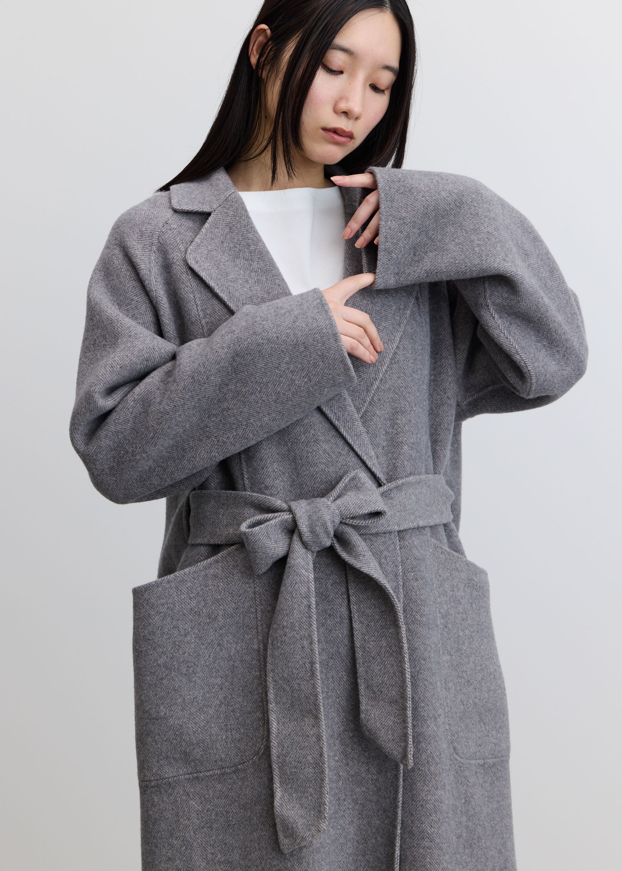 ウールリバーローブコート