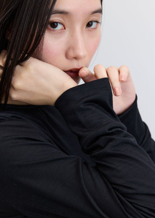 クリアウールクルーネックカットソー