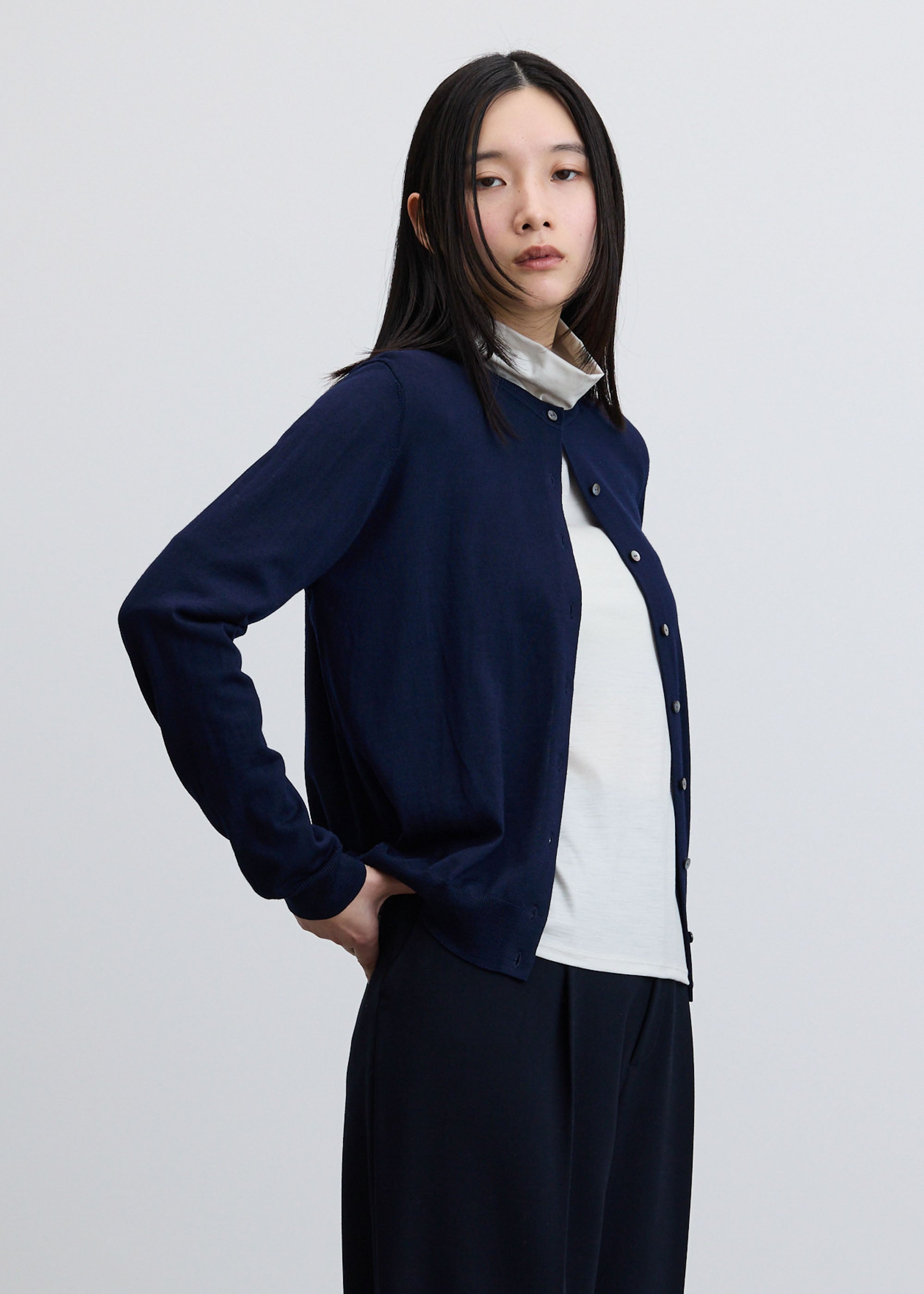 ウールハイゲージカーディガン