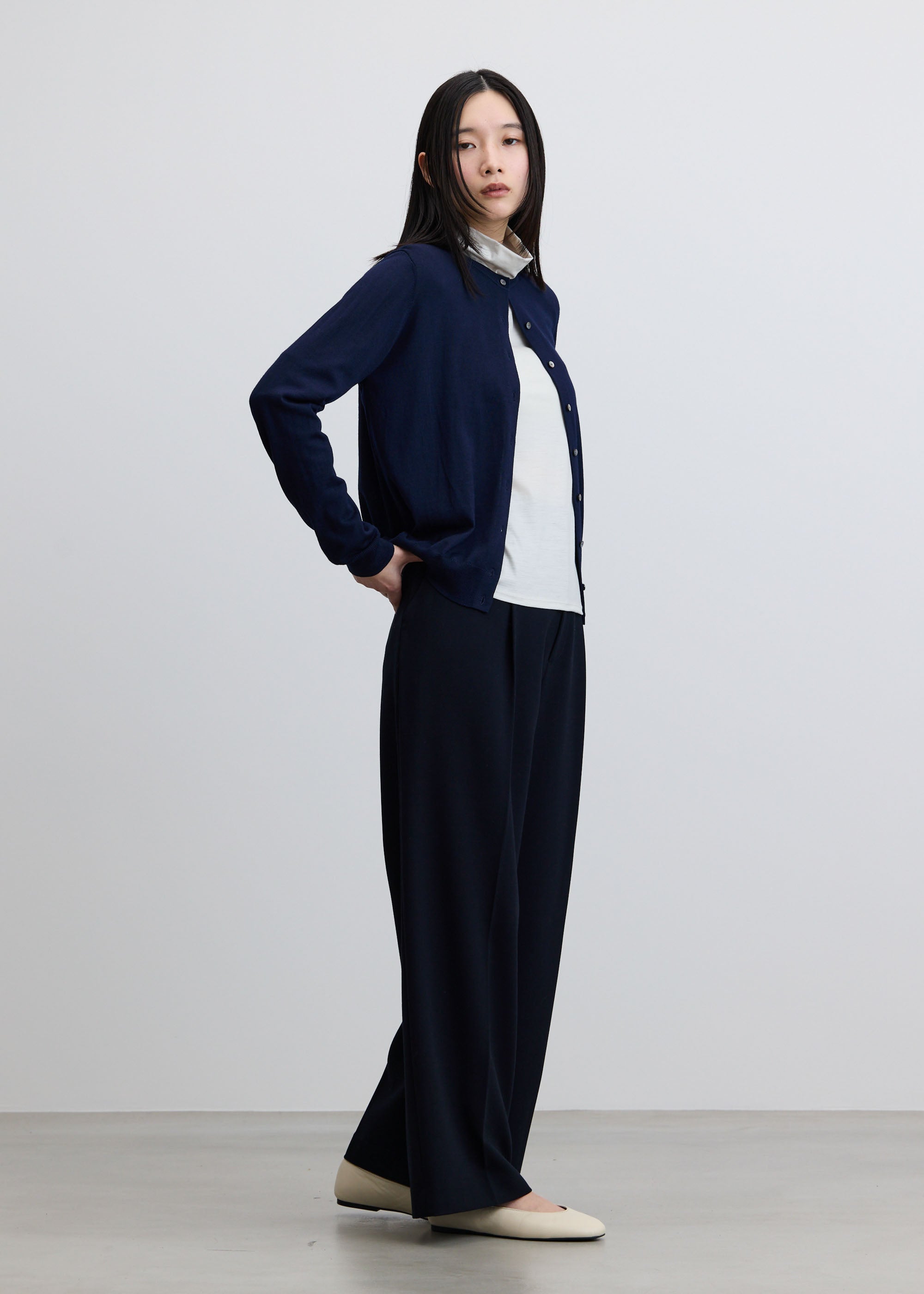 ウールライクワイドパンツ