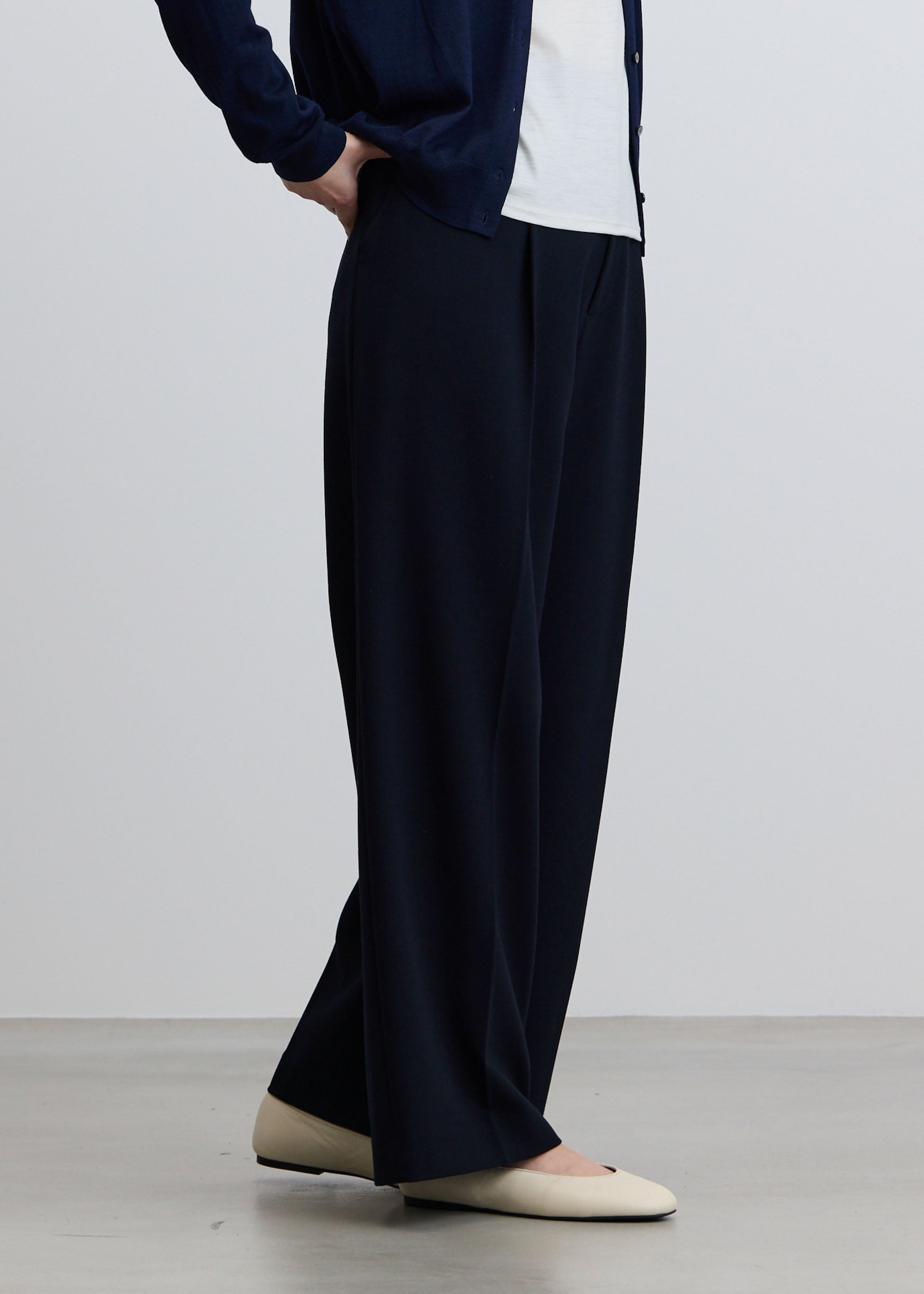 ウールライクワイドパンツ