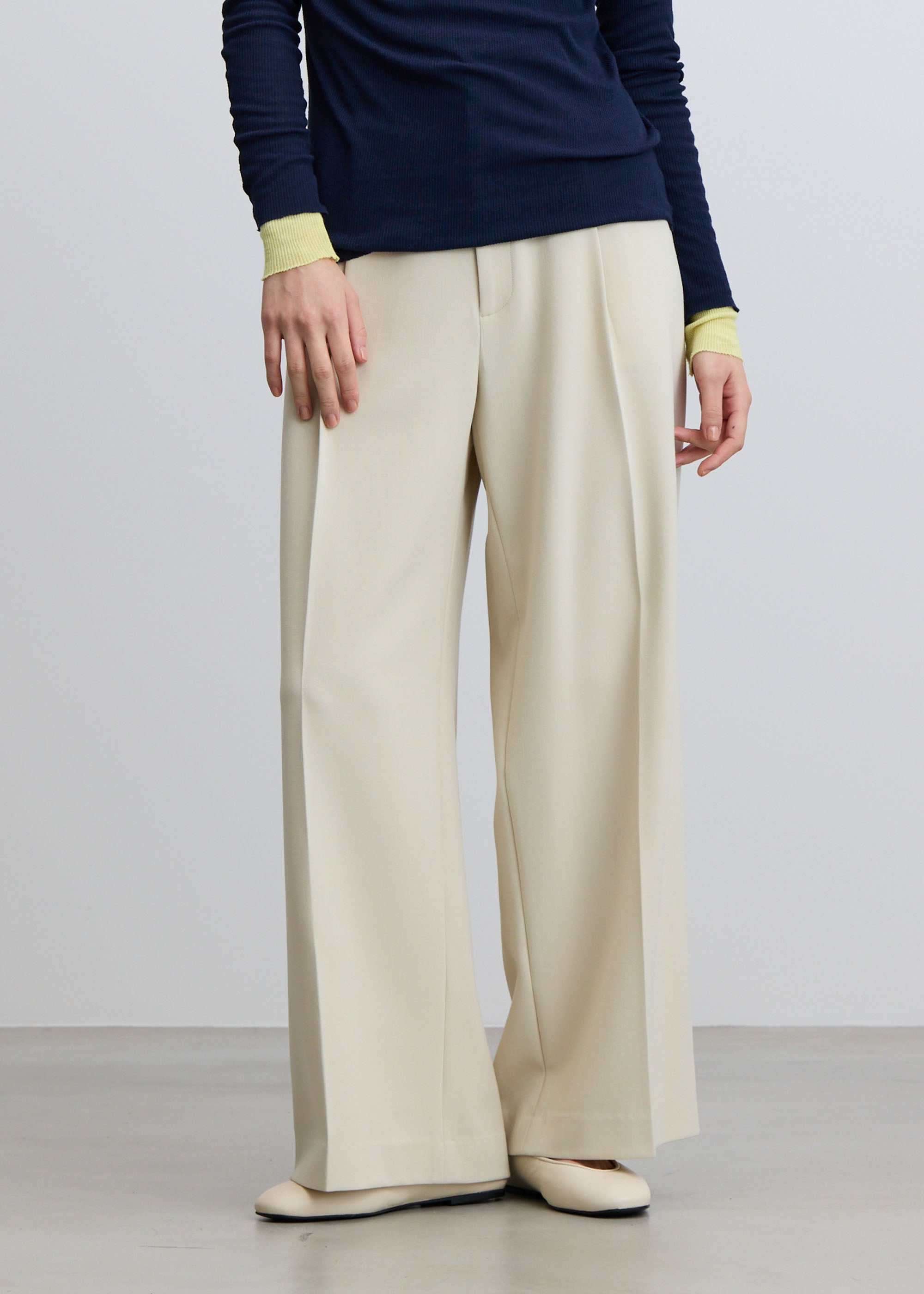 ウールライクワイドパンツ