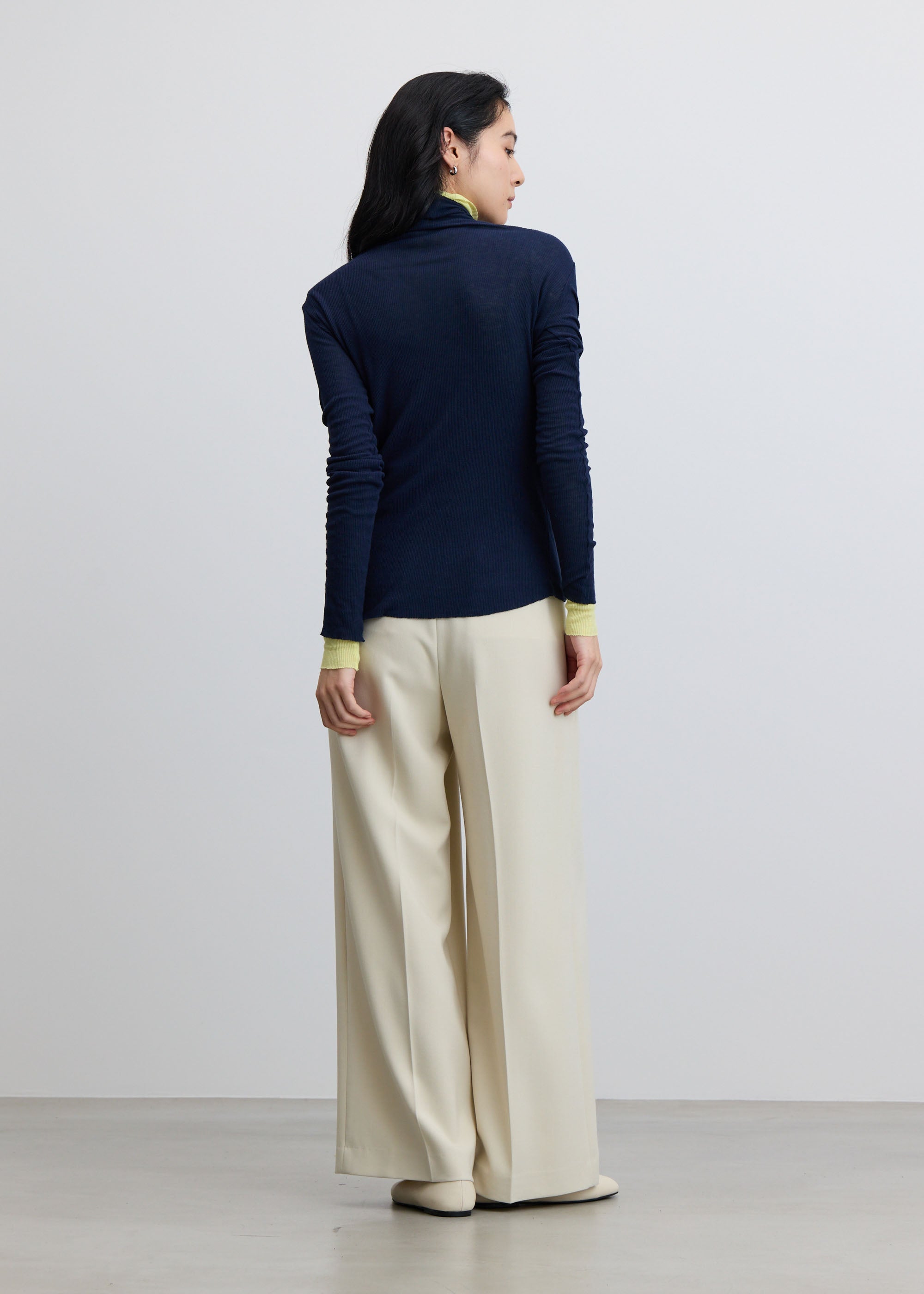 ウールライクワイドパンツ