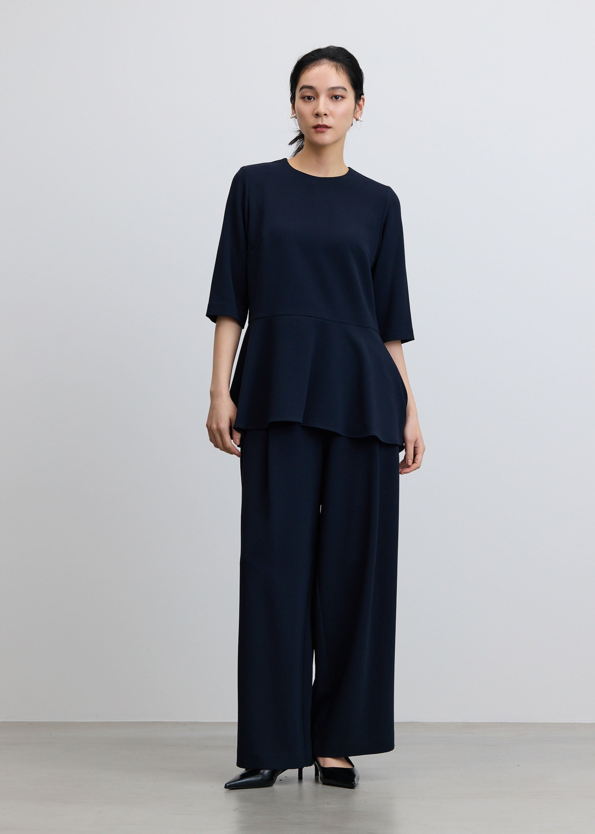 極美品✨ SOÉJU ソージュ　Aラインチュニックブラウス M ネイビー Aラインチュニックブラウス - SOÉJU online store｜上質な大人の女性の