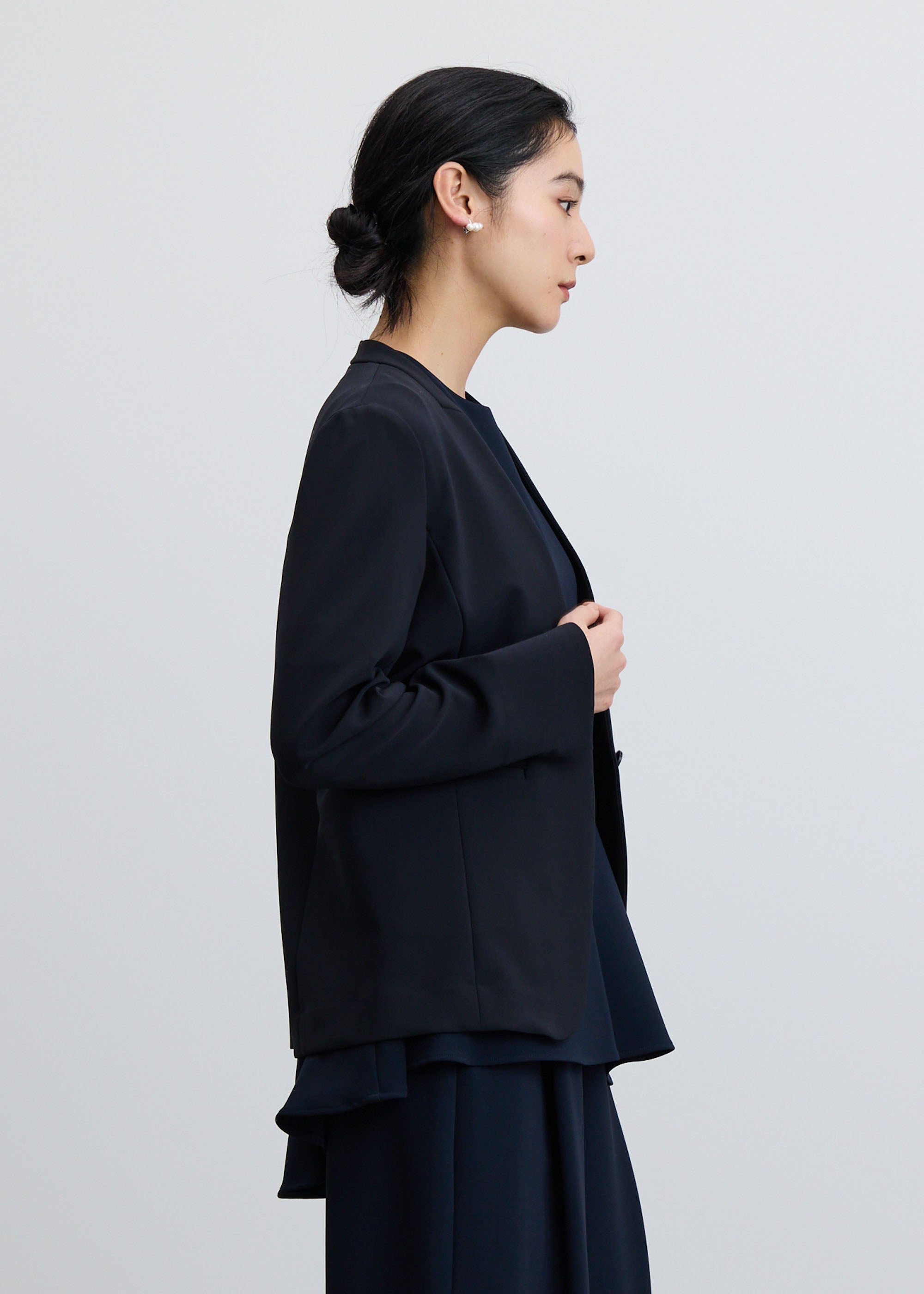 ストレッチファインノーカラージャケット