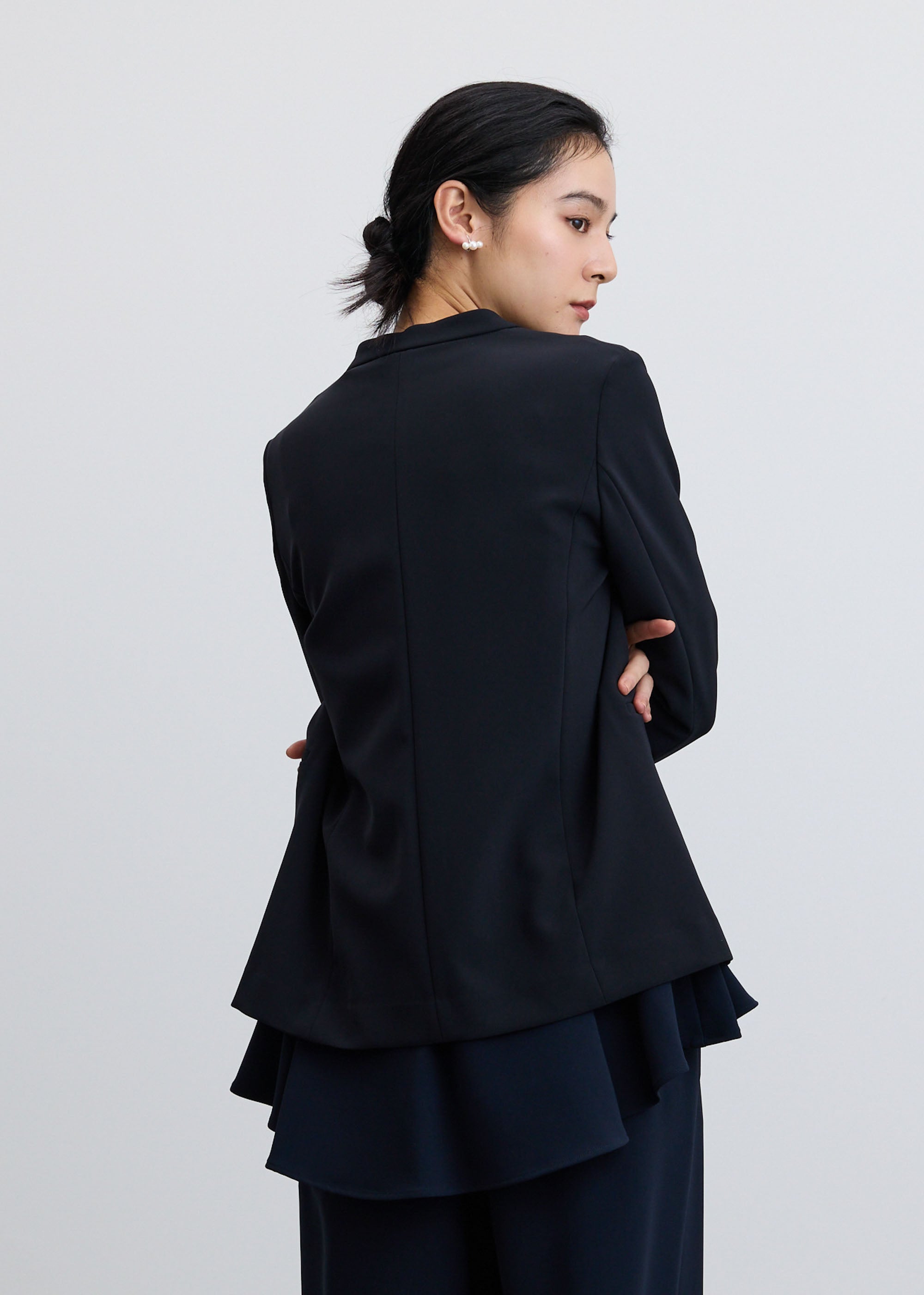 ストレッチファインノーカラージャケット