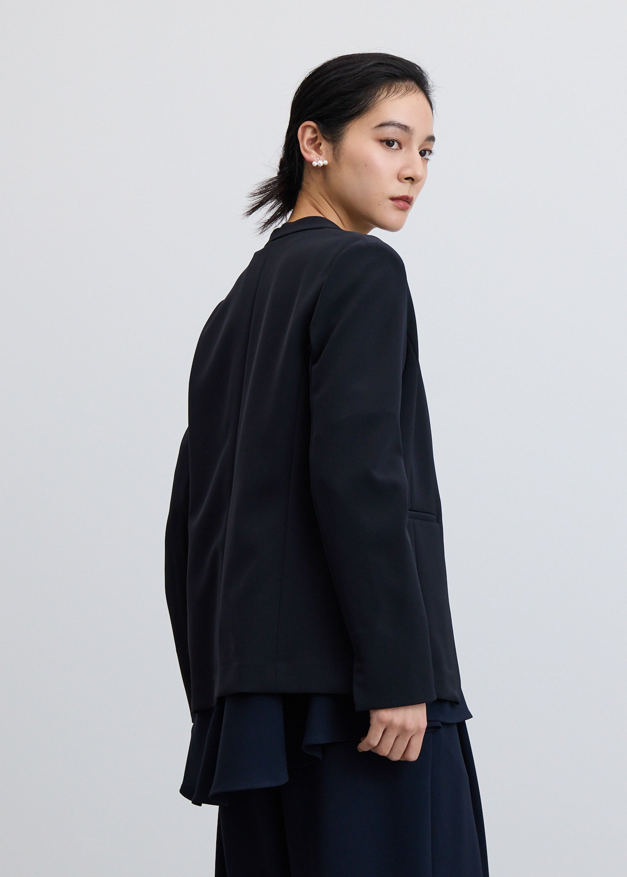 ストレッチファインノーカラージャケット