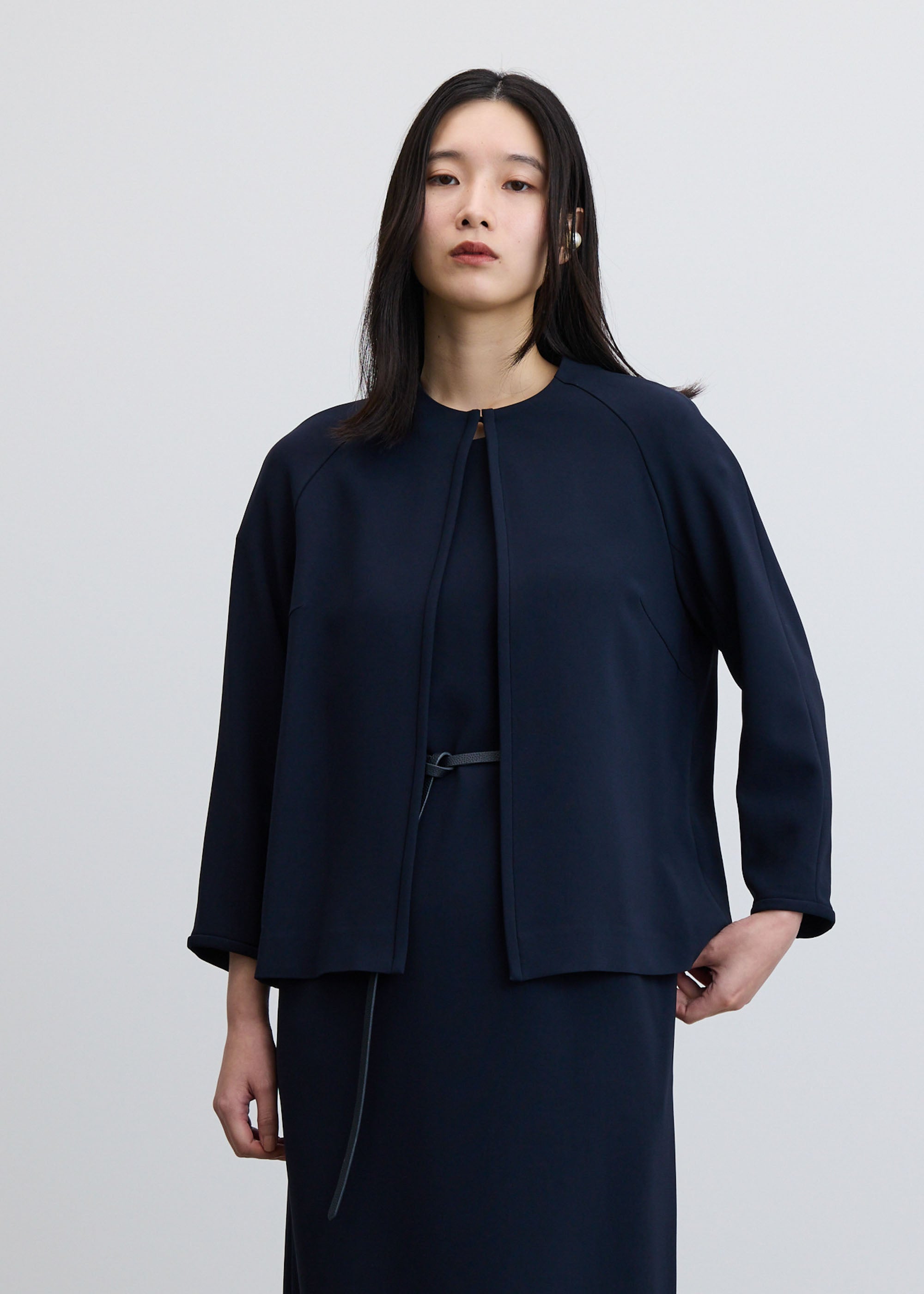 フロントホック8分袖ジャケット