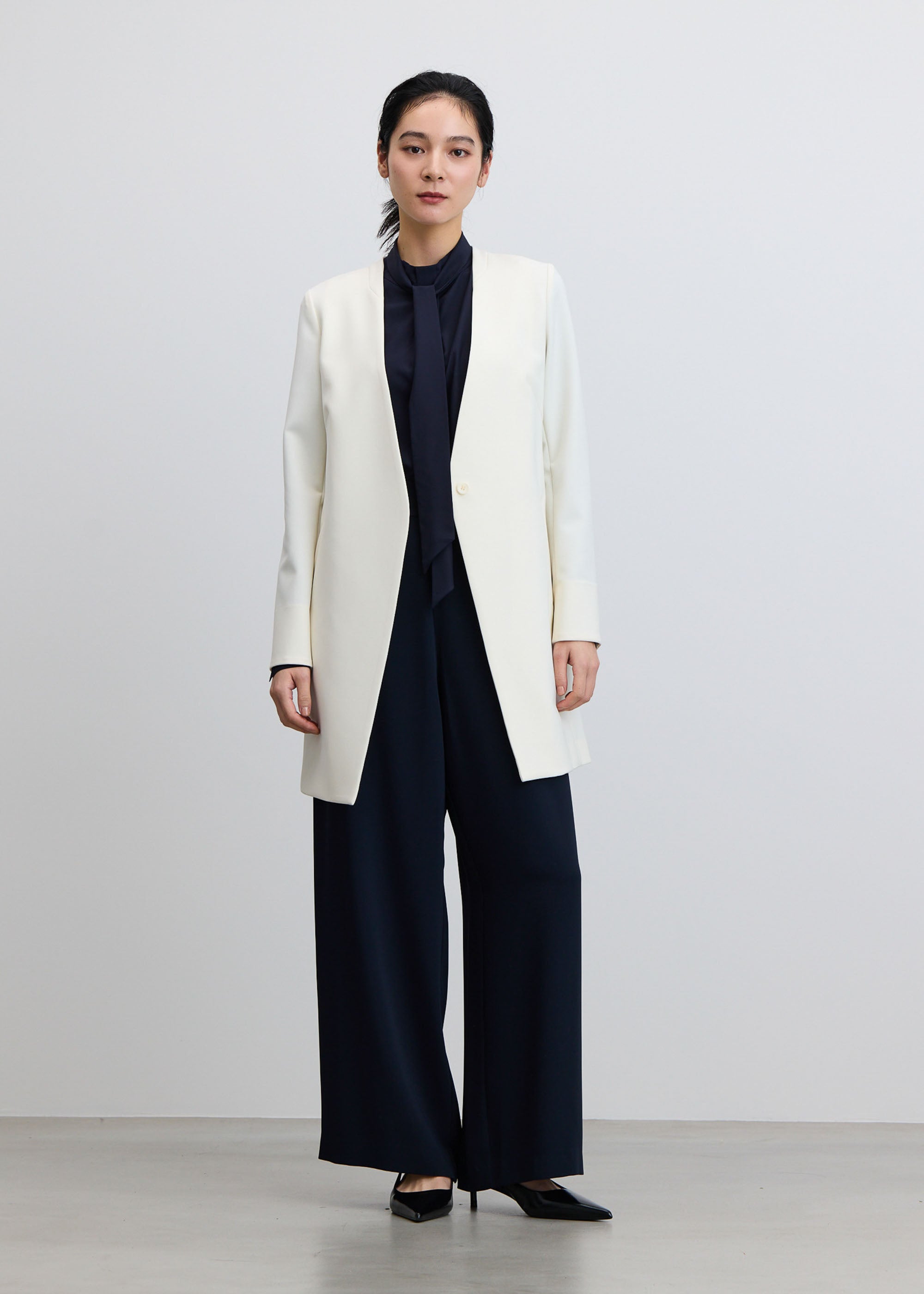 SOÉJU ロングコート ロングノーカラージャケット - SOÉJU online store｜上質な大人の女性
