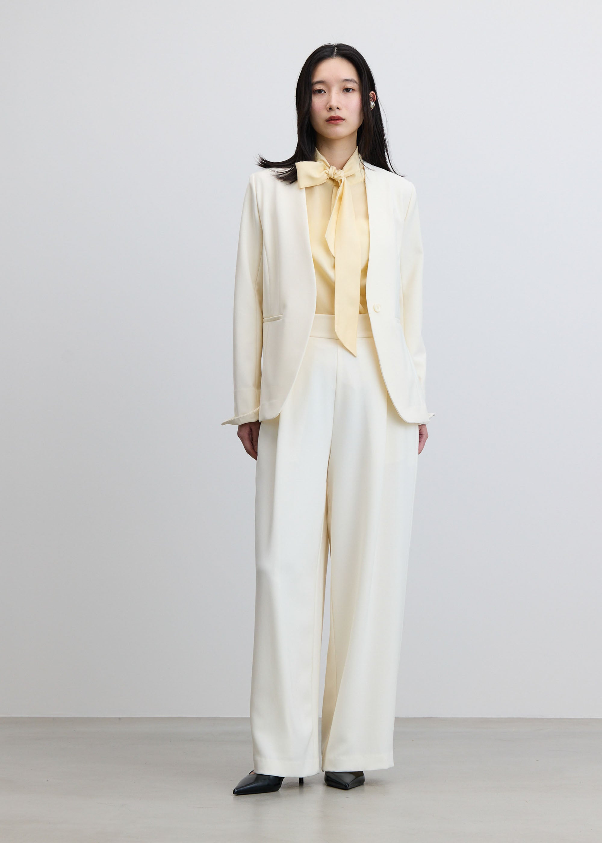 ストレッチファインノーカラージャケット