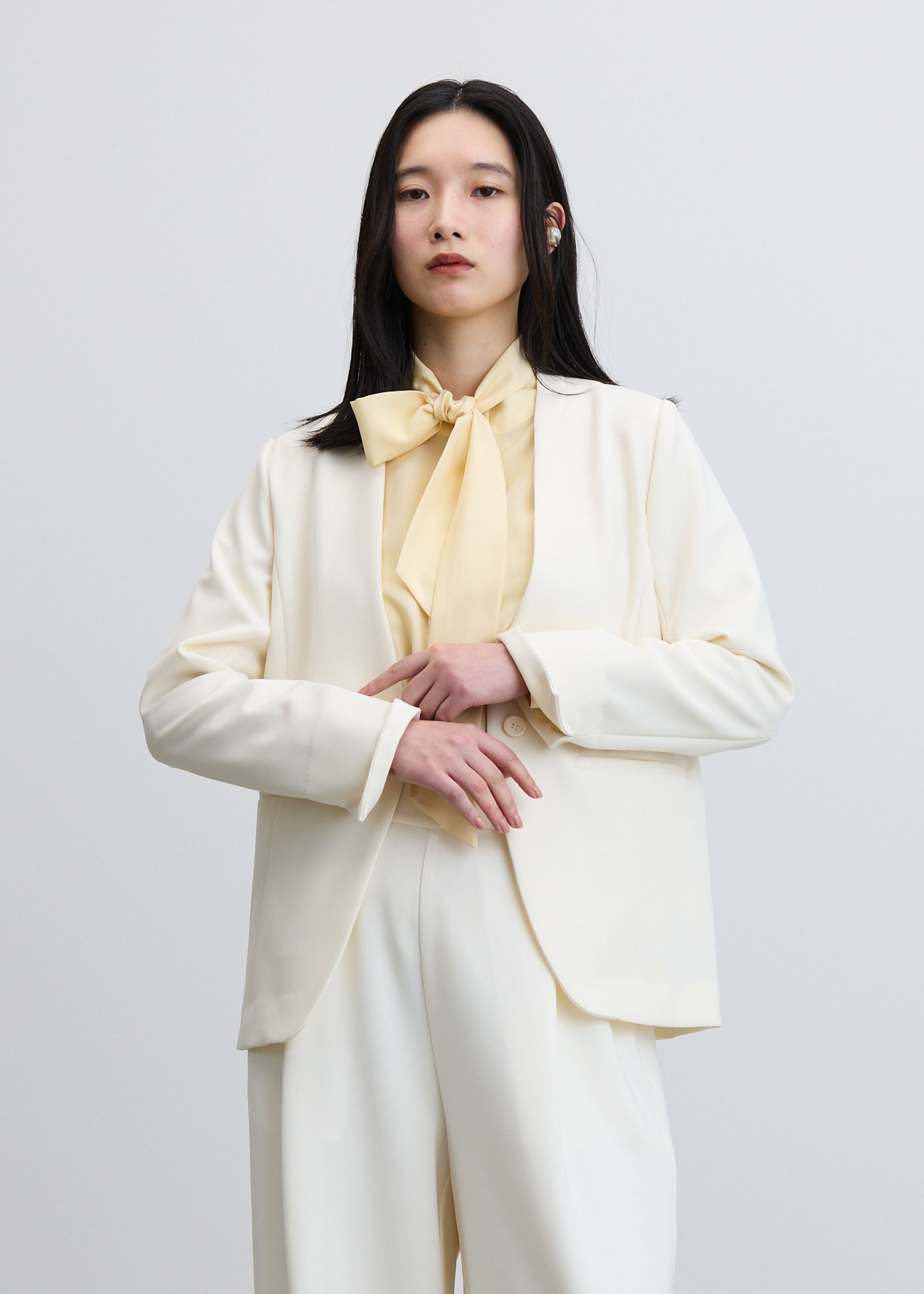 ストレッチファインノーカラージャケット