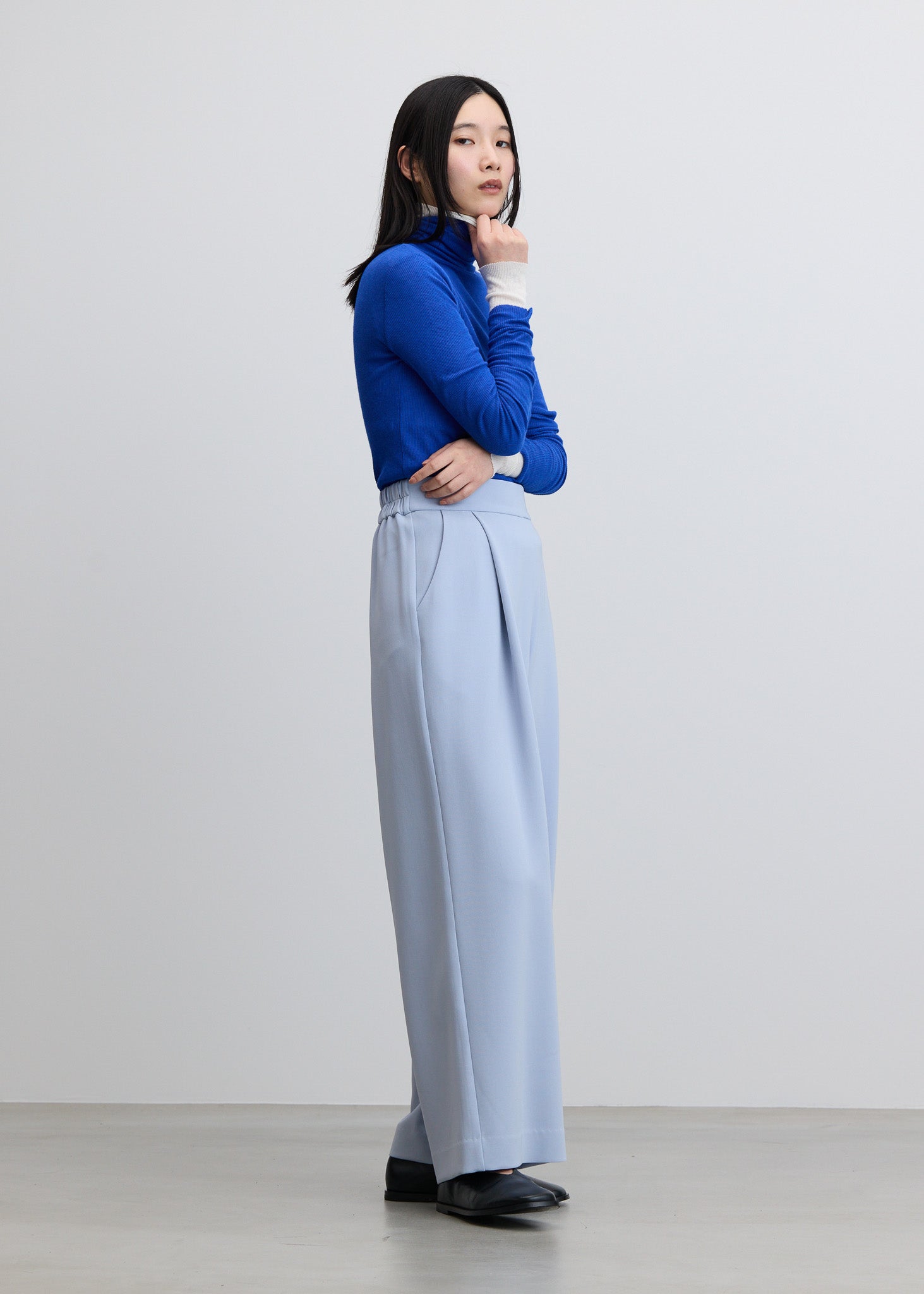 カシミヤ混タートルネックカットソー (3枚セット)