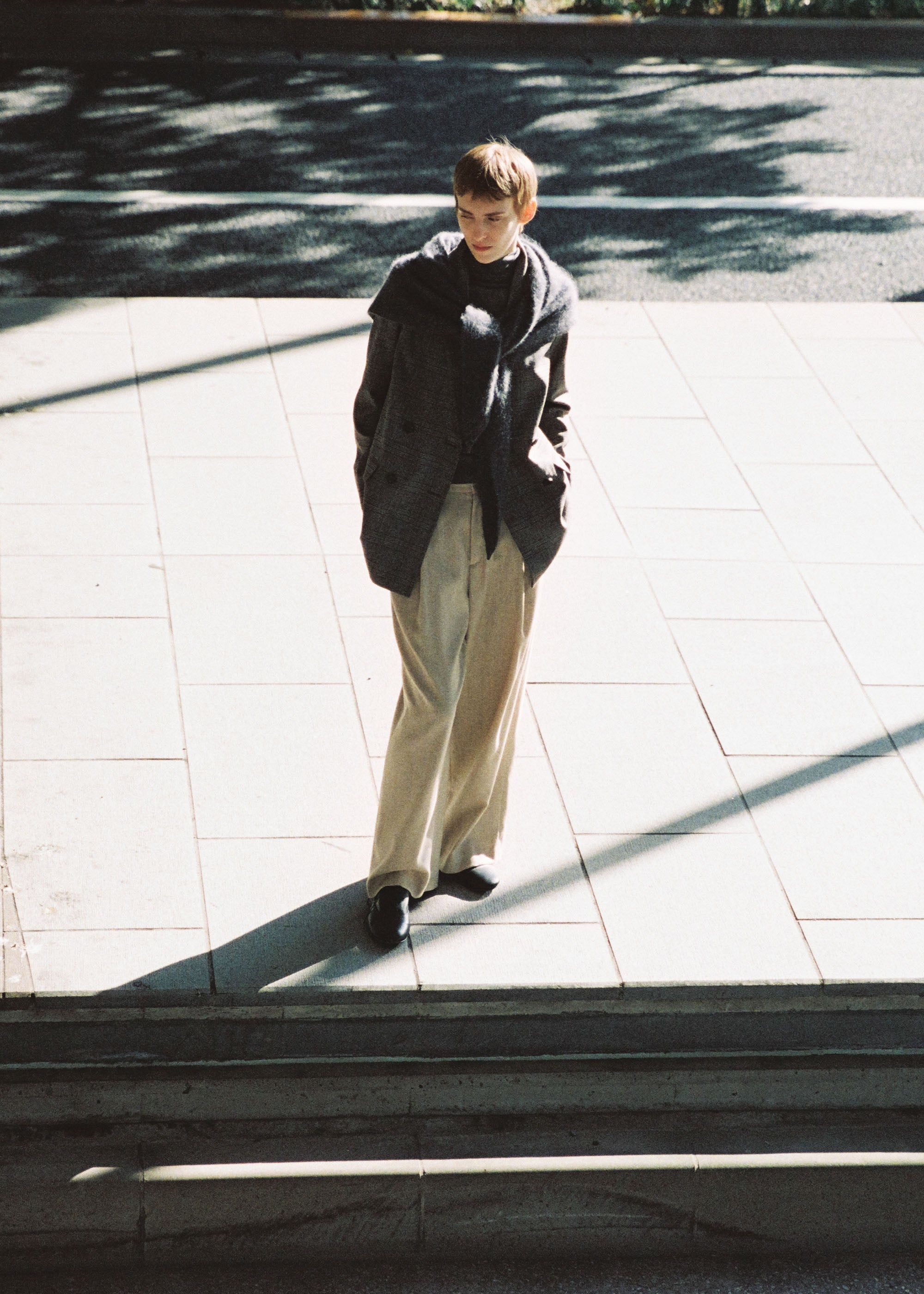 ウール三角ストール