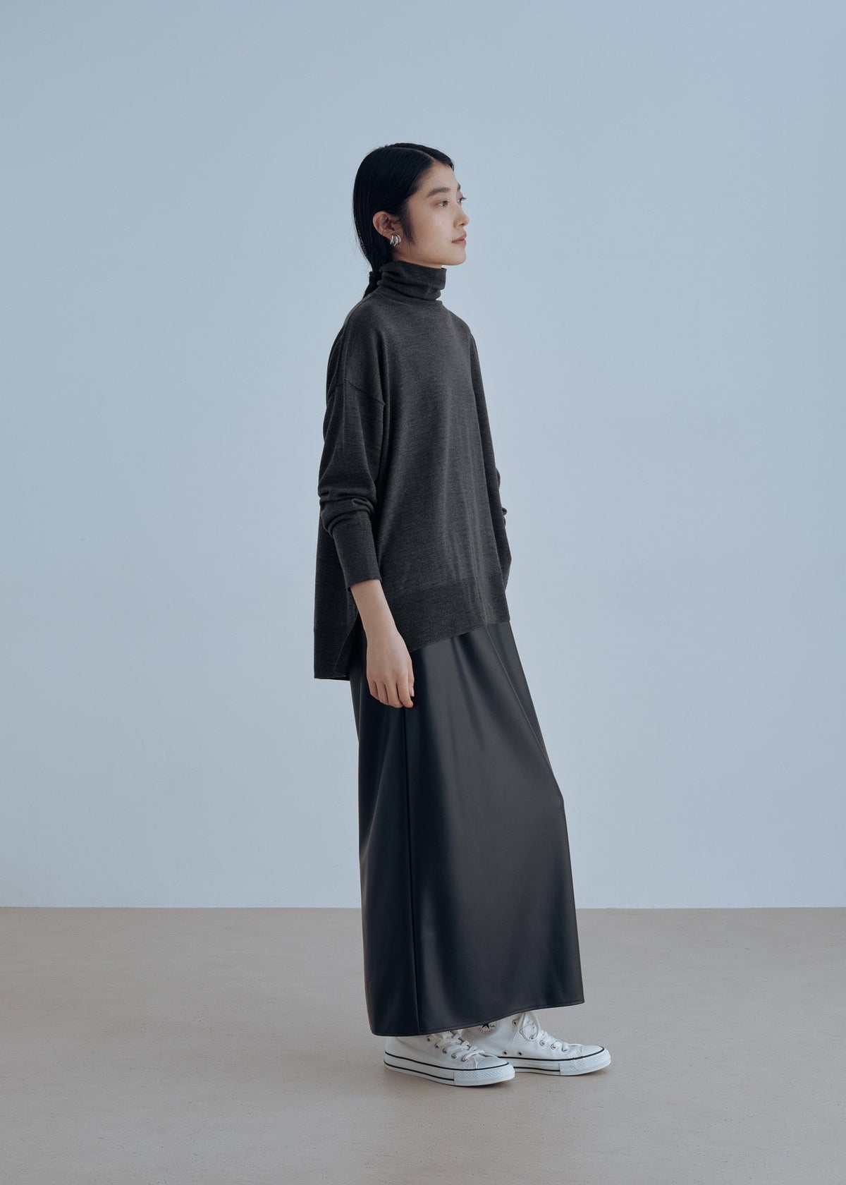ストレッチレザレットスカート