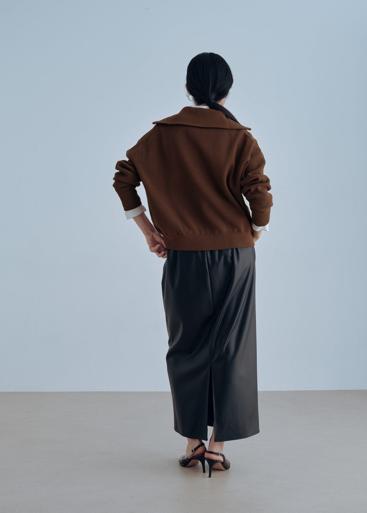ストレッチレザレットスカート