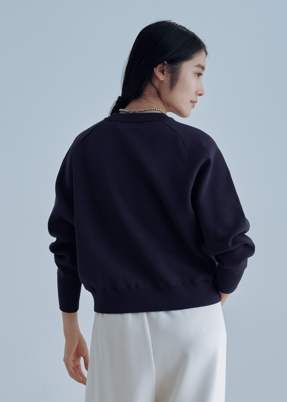 美フォルムクルーネックニットプルオーバー