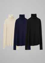 トゥジュー toujours カシミヤ混 タートルネック ニット F チャコール トゥジュー toujours カシミヤ混 タートルネック ニット F チャコール