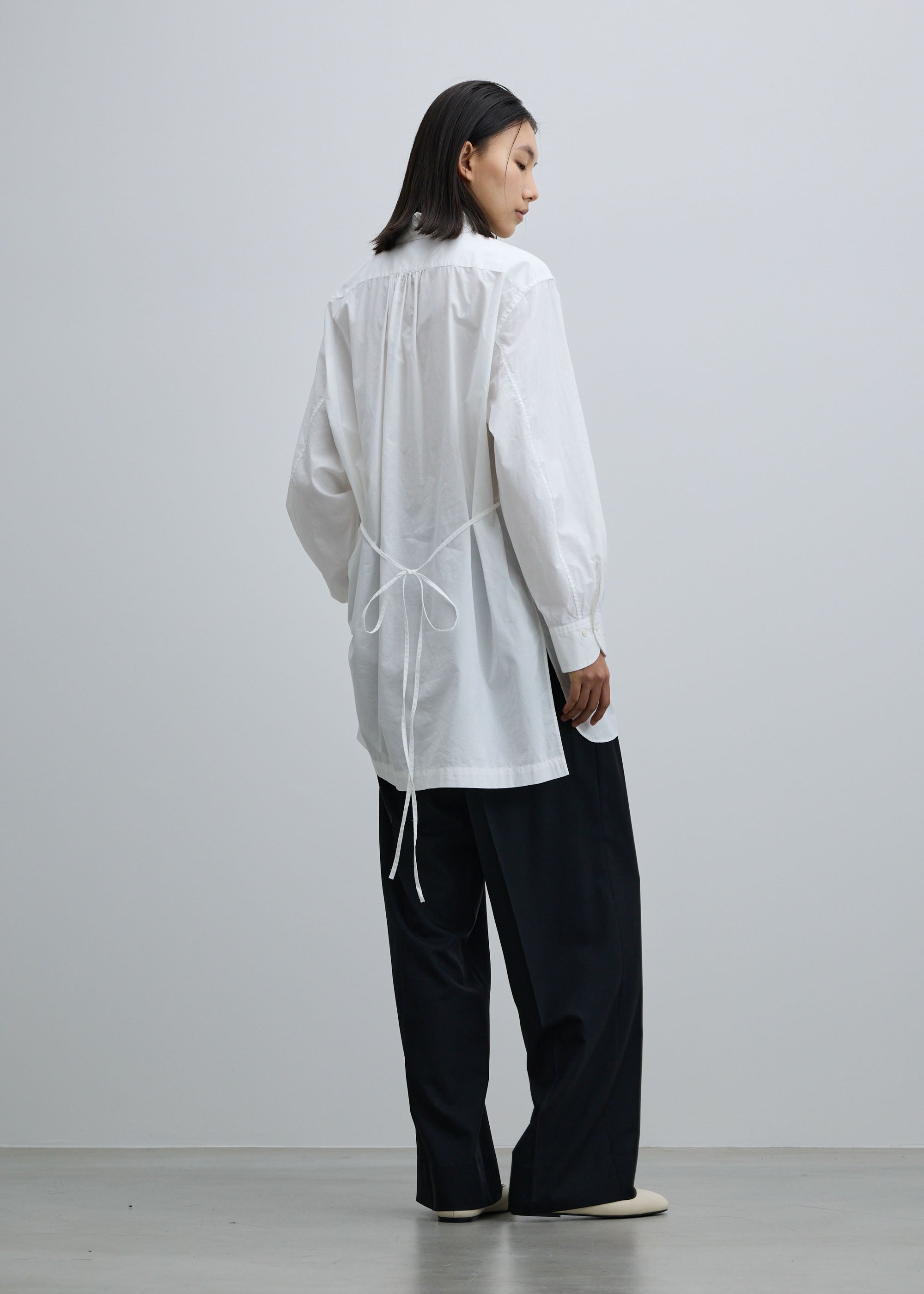 コットンシルクブザムチュニックシャツ
