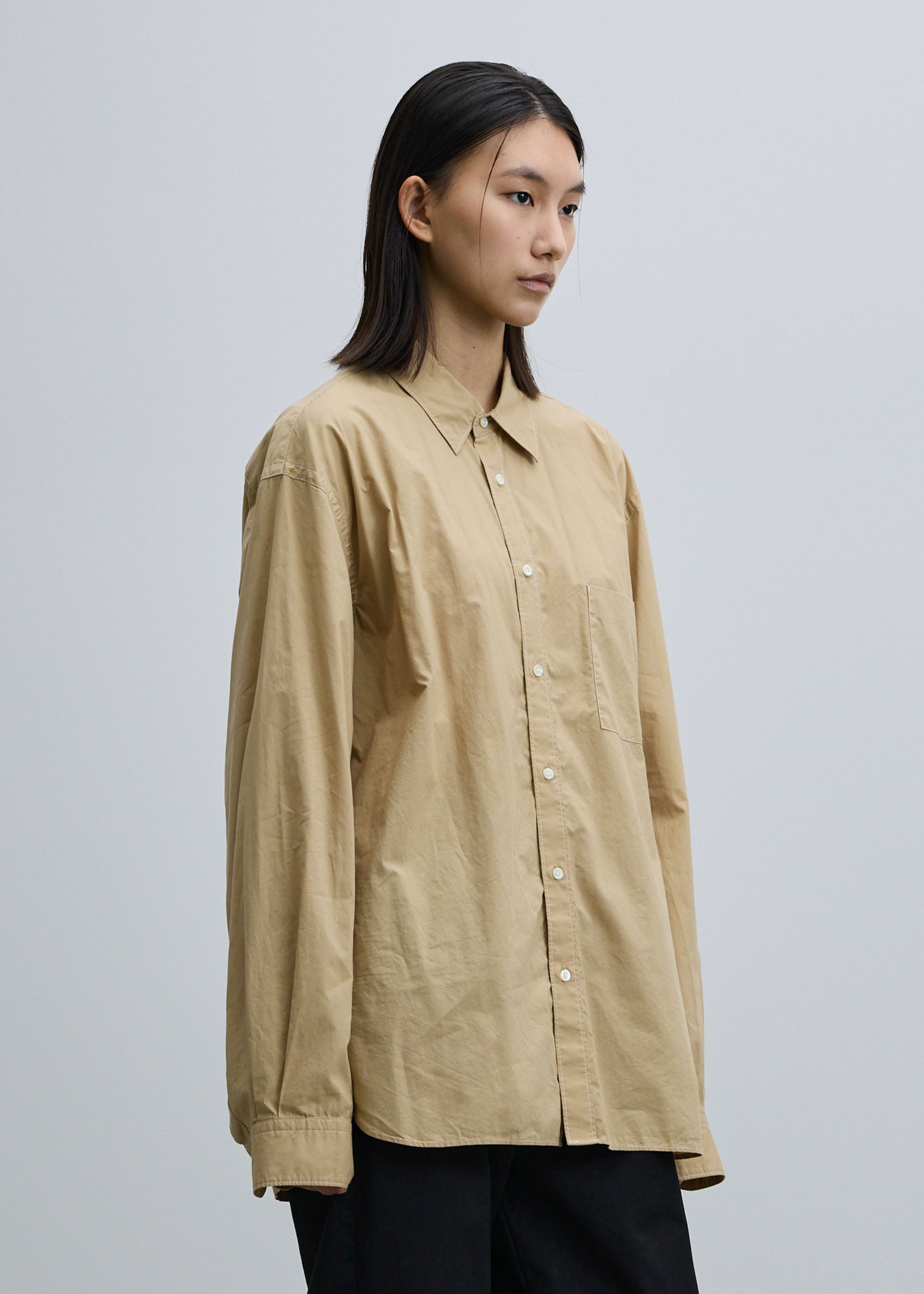 コットンシルクシャツ